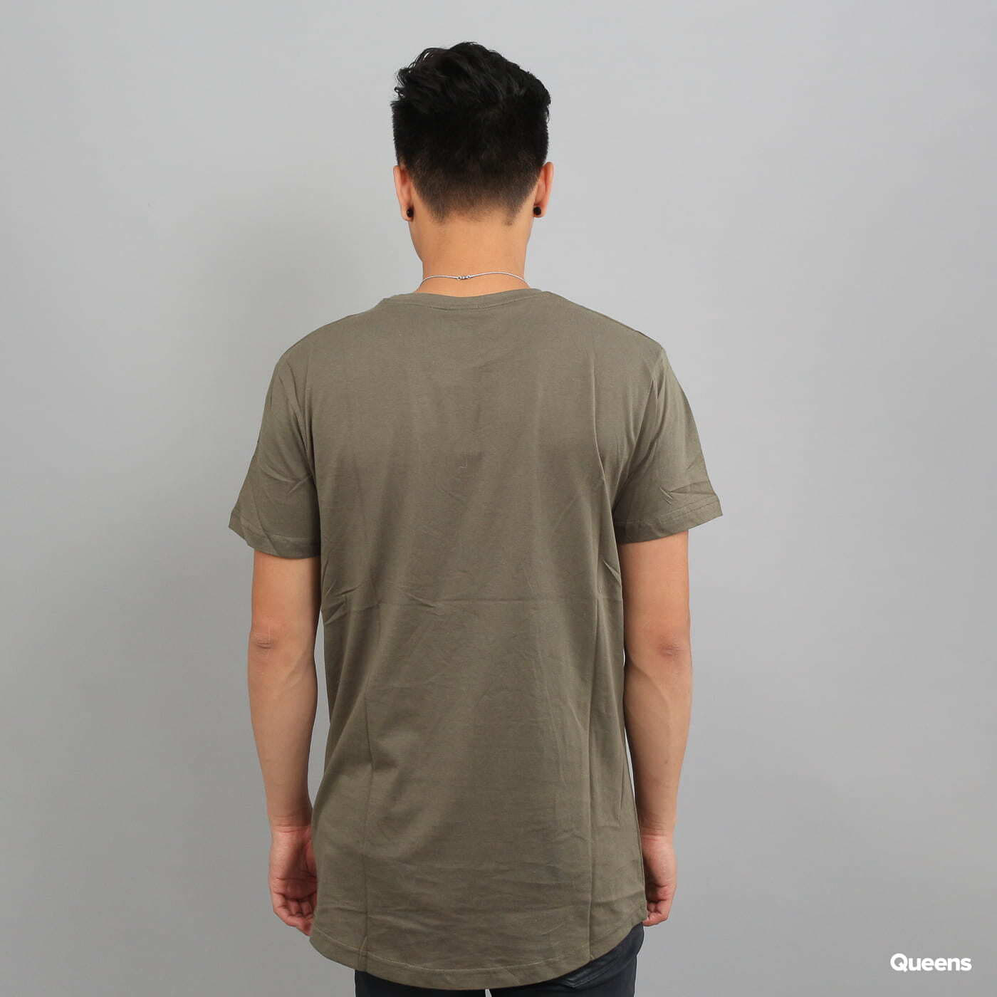 Majice i košulje Urban Classics Shaped Long Tee Army Green