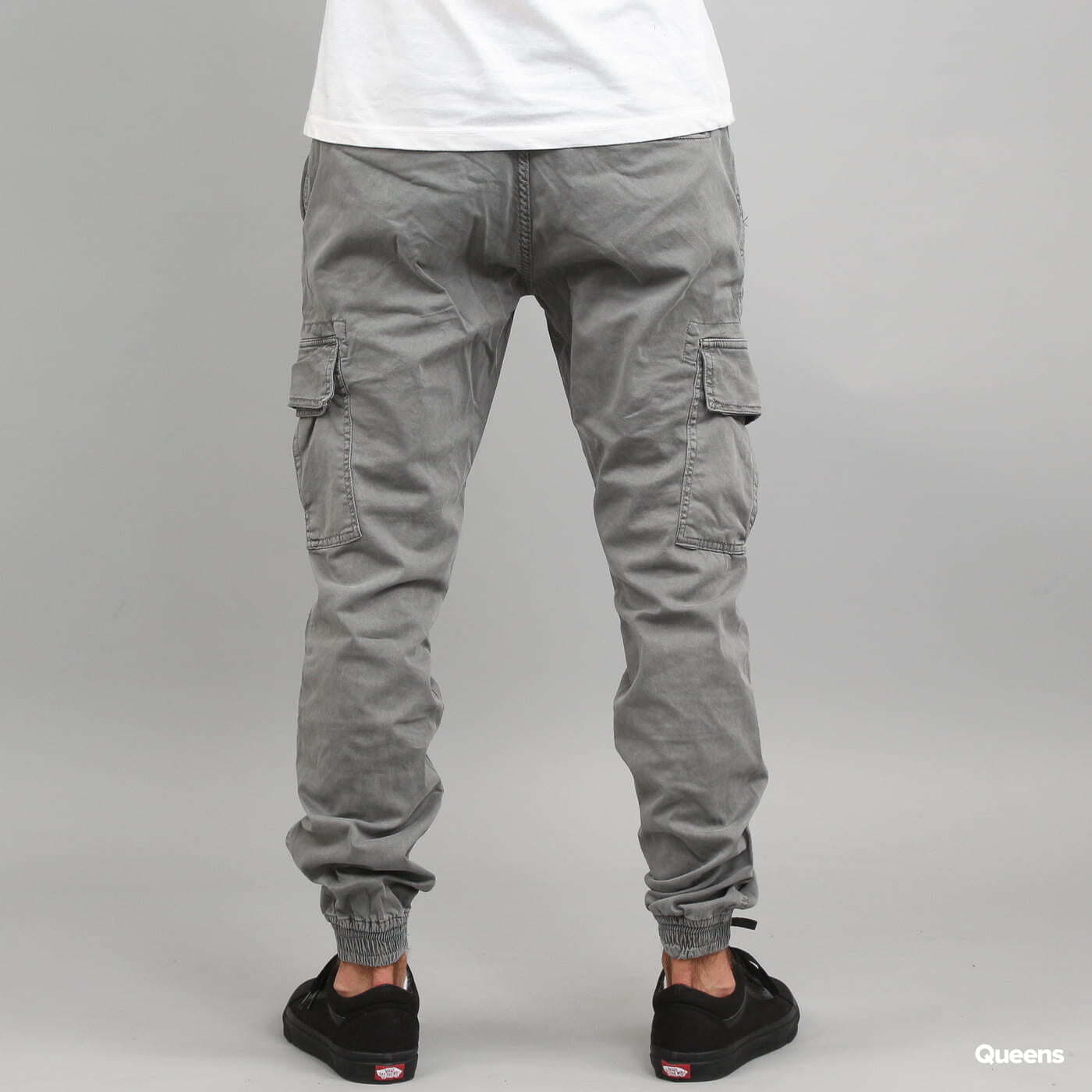 Cargo pants Urban Classics Washed Cargo Twill Jogging Pants Grey | Queens