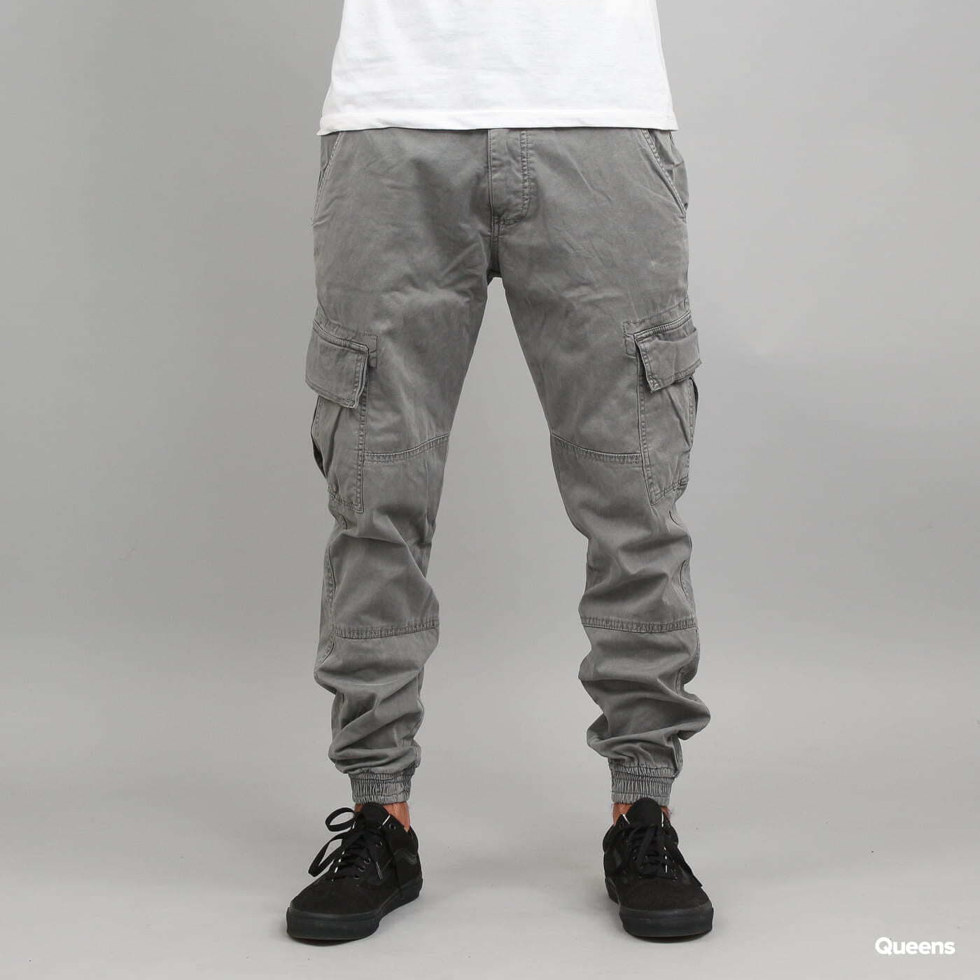 Charcoal Grey Vintage Wash Twill Extreme Cargo'S