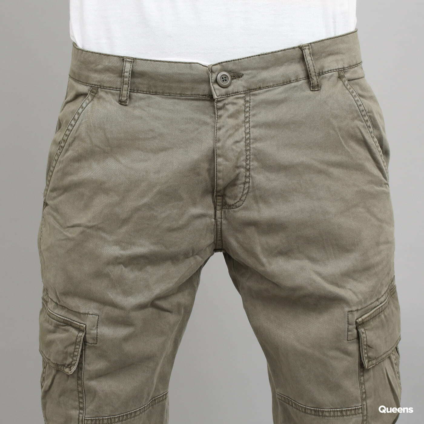 Cargo pants Urban Classics Washed Cargo Twill Jogging Pants Green