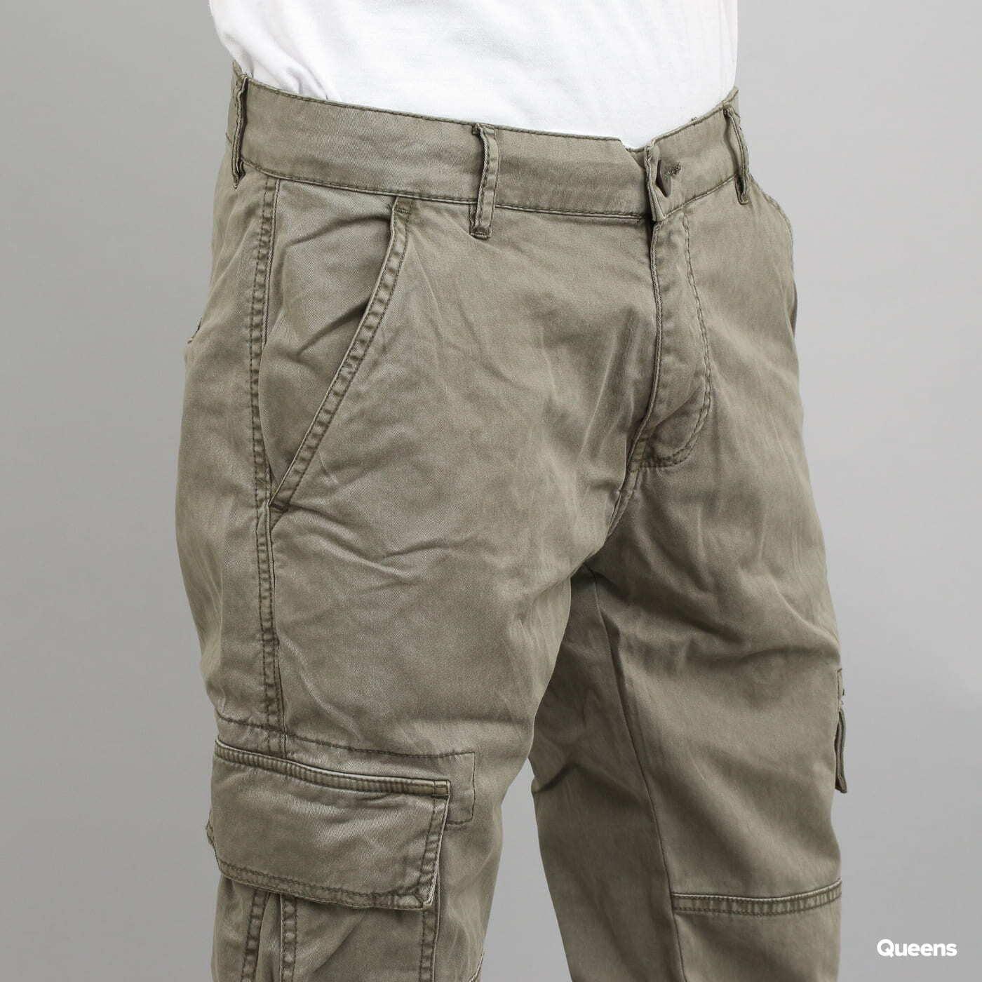 Cargo pants Urban Classics Washed Cargo Twill Jogging Pants Green