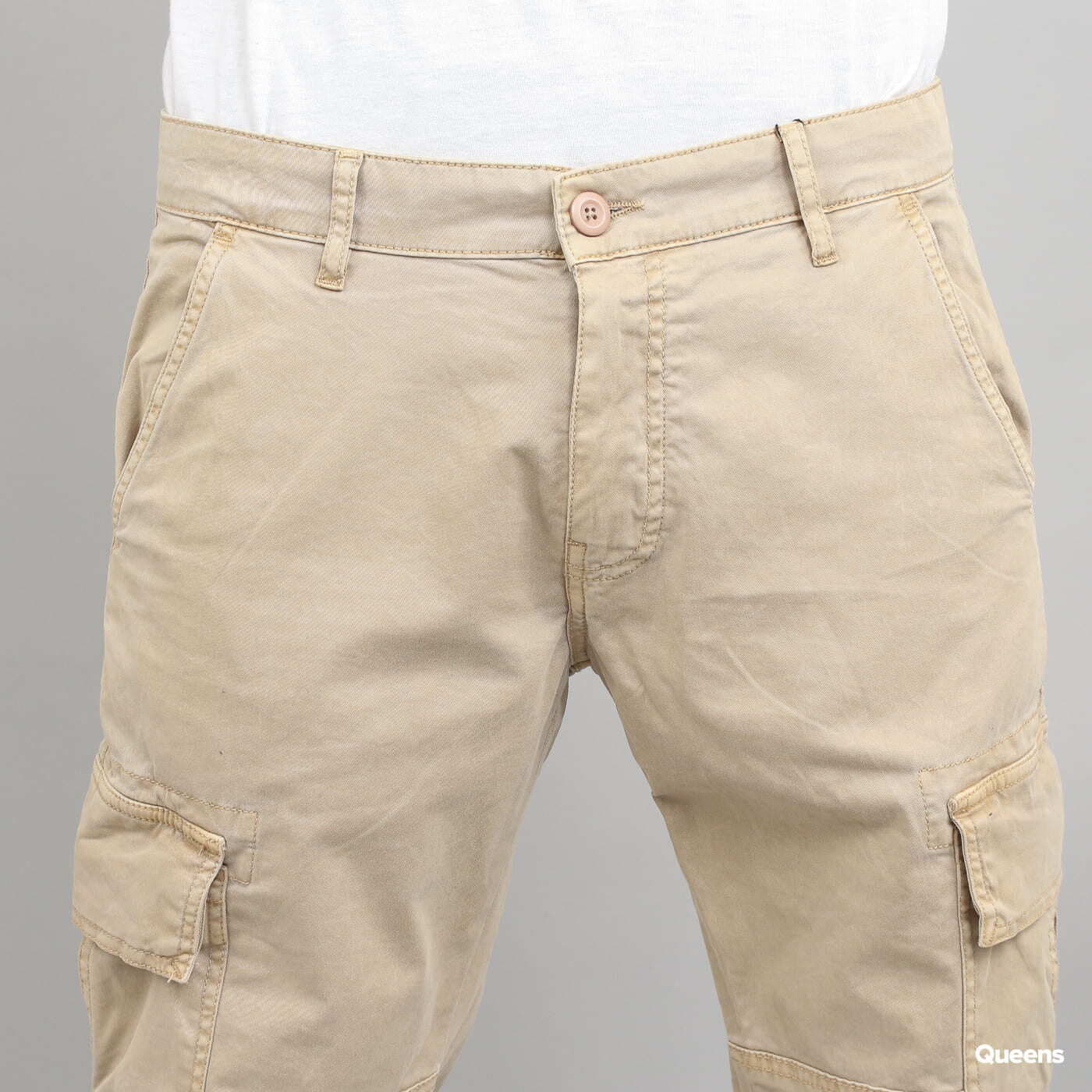 Штани-карго Urban Classics Washed Cargo Twill Jogging Pants Beige