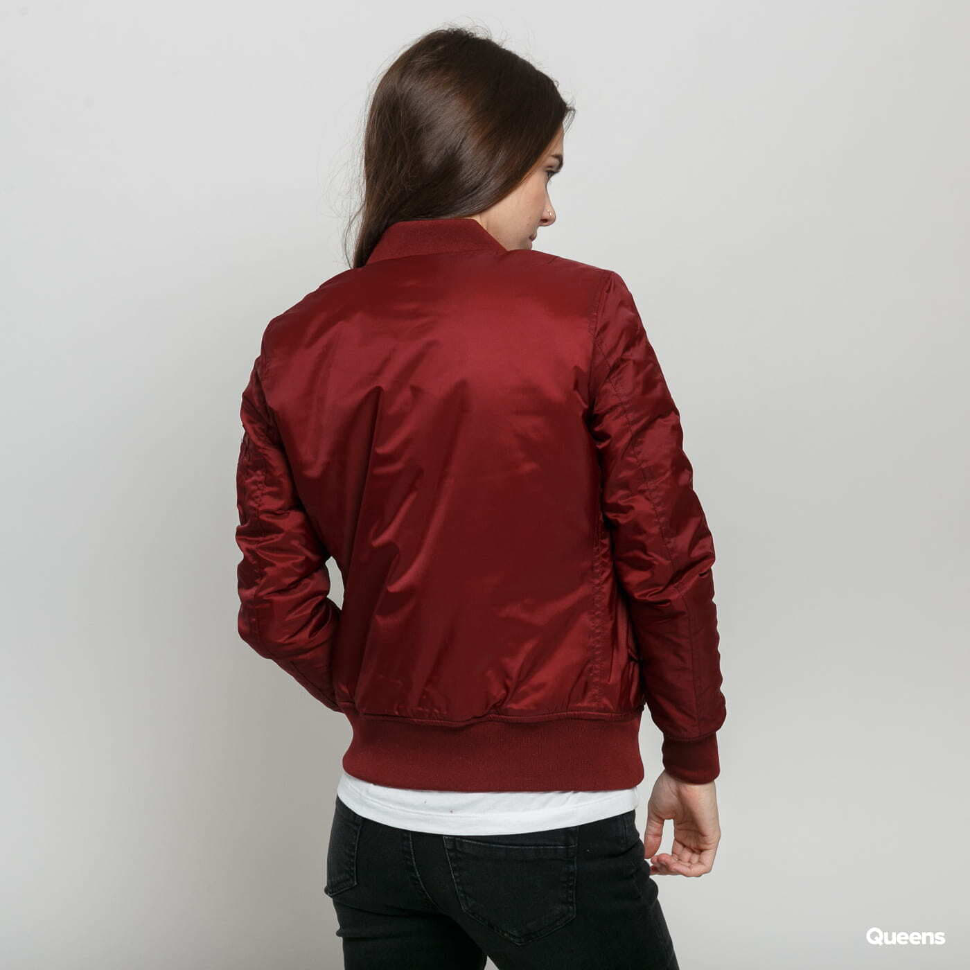 Jachetă Urban Classics Ladies Basic Bomber Jacket Wine - 1 | YEO