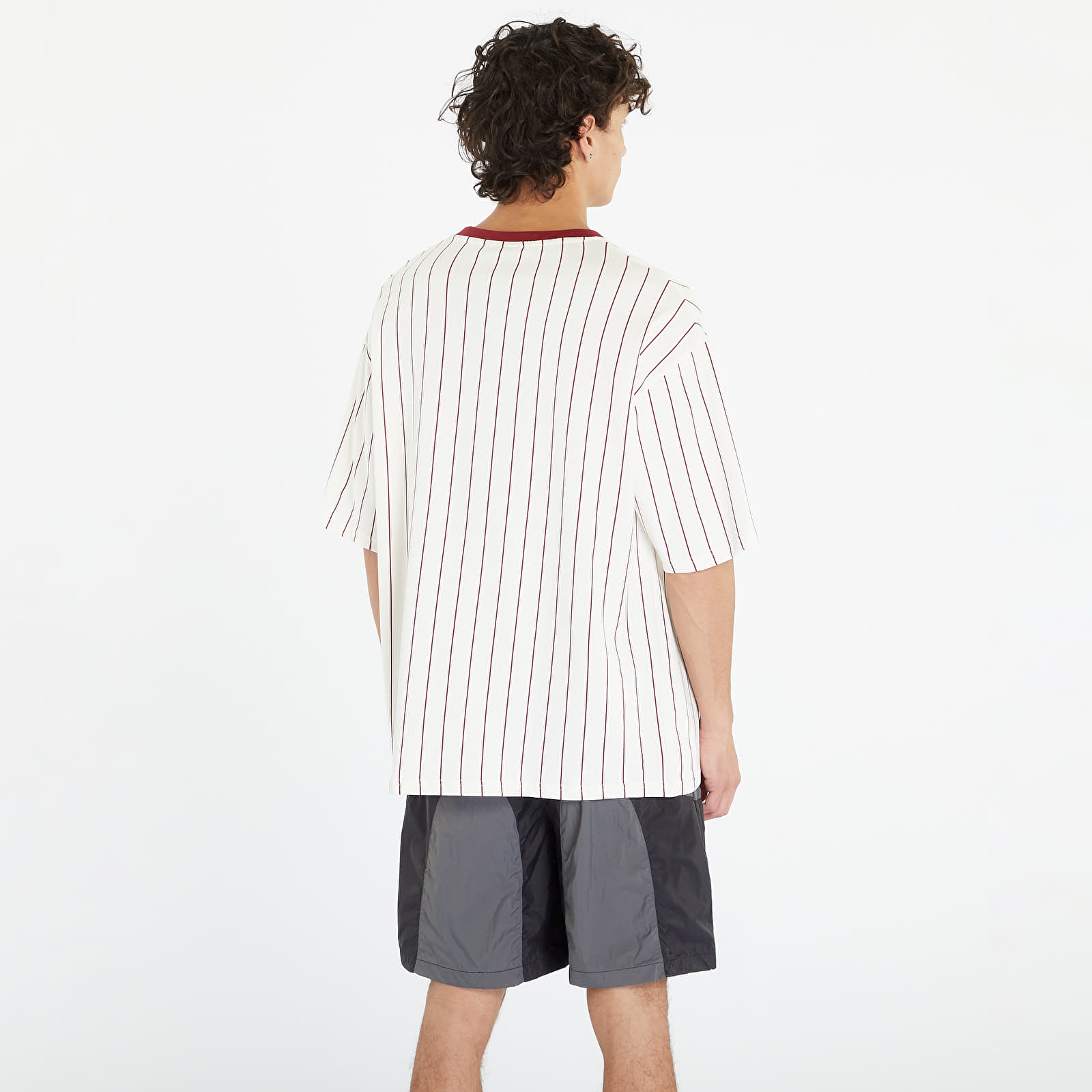 Pólók New Era Pinstripe White Oversized T-Shirt White