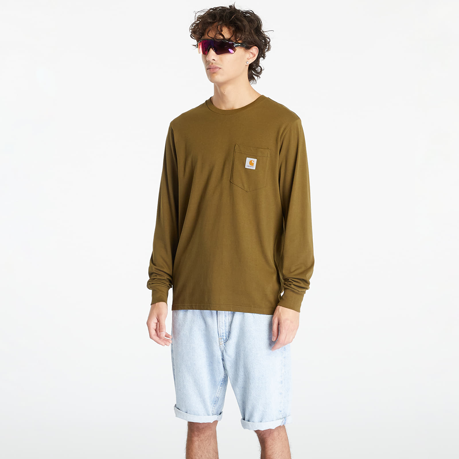 T-Shirts Carhartt WIP Longsleeve Pocket T-Shirt Highland