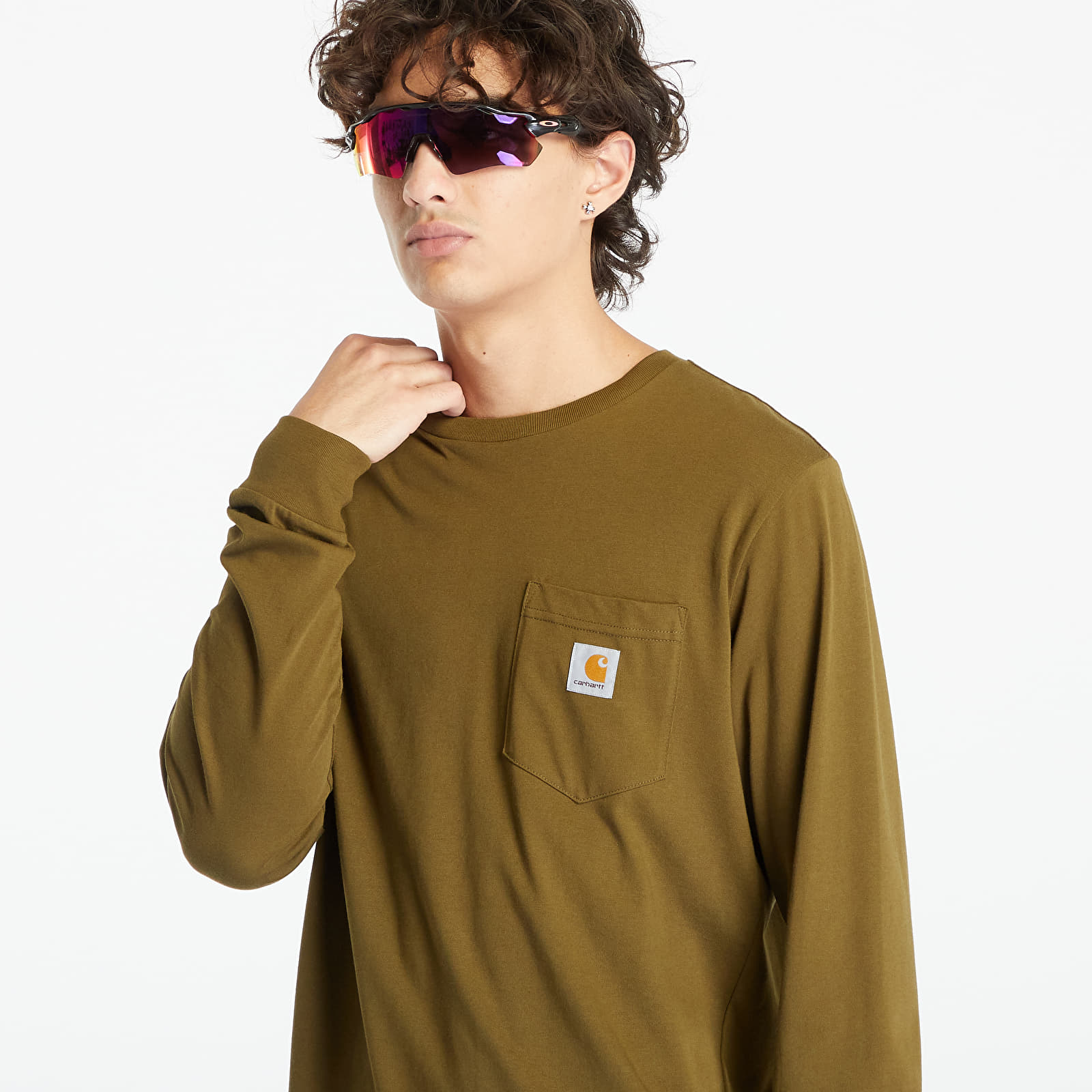 T-Shirts Carhartt WIP Longsleeve Pocket T-Shirt Highland