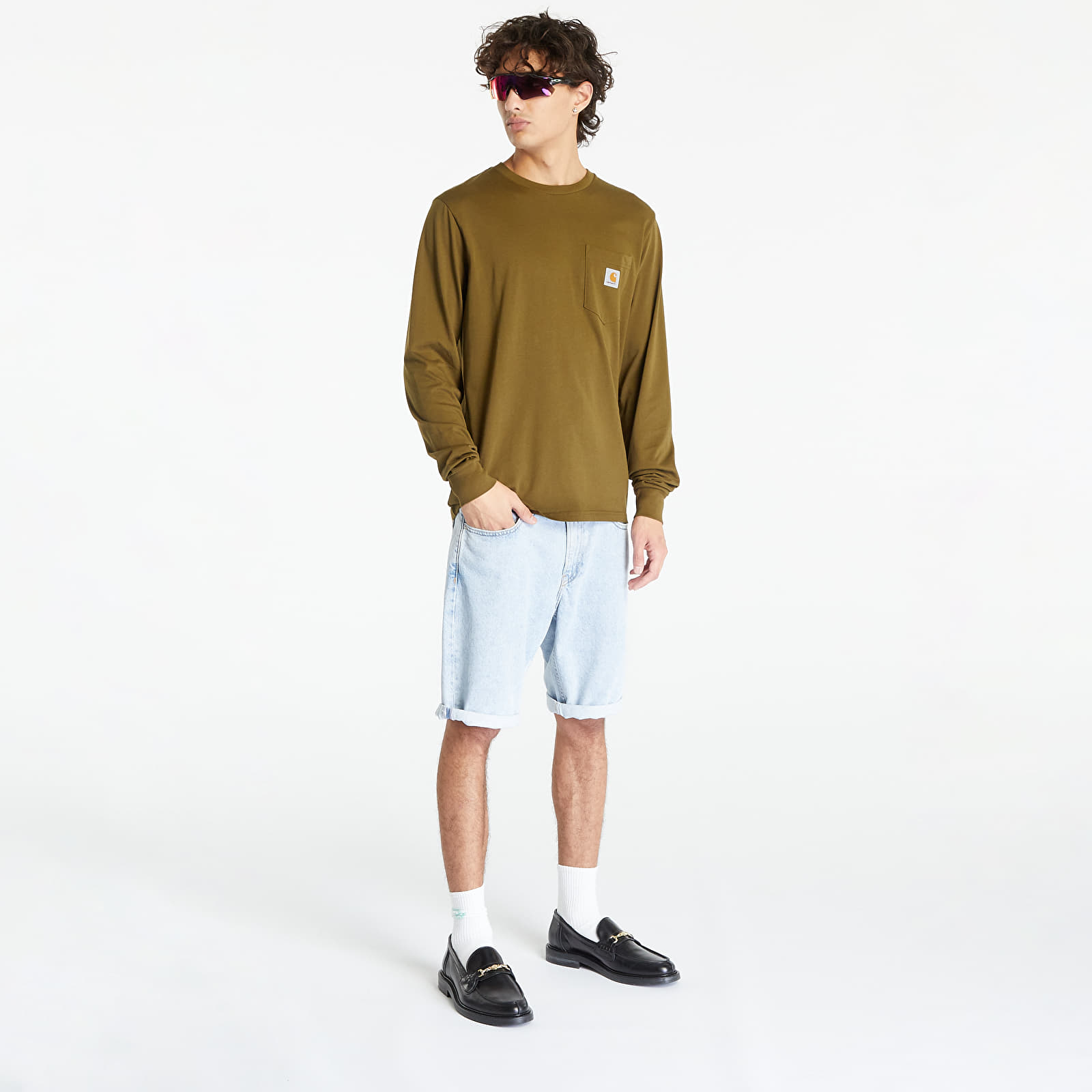 T-Shirts Carhartt WIP Longsleeve Pocket T-Shirt Highland