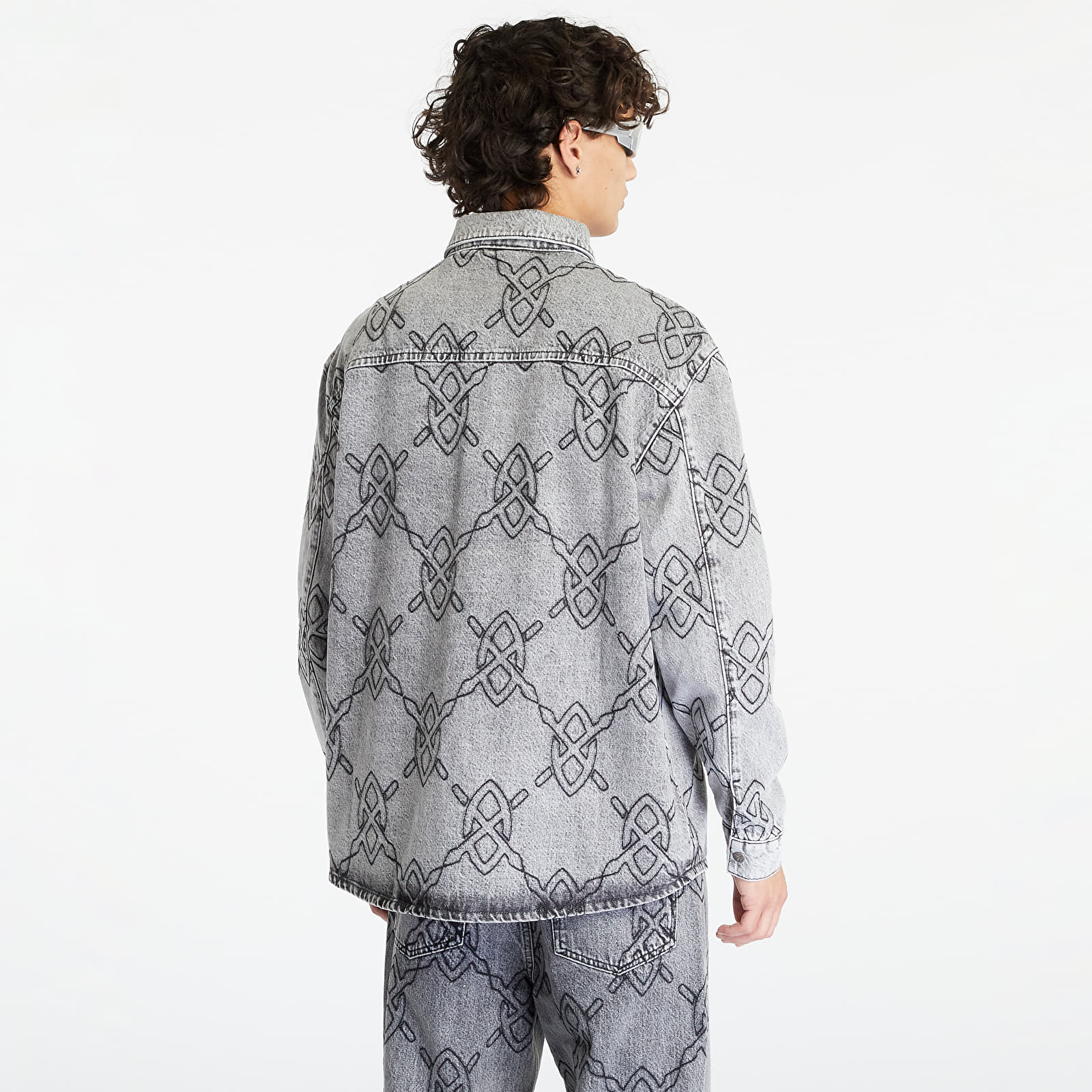 Overhemden Daily Paper Rahul Long Sleeve Shirt Mid Grey
