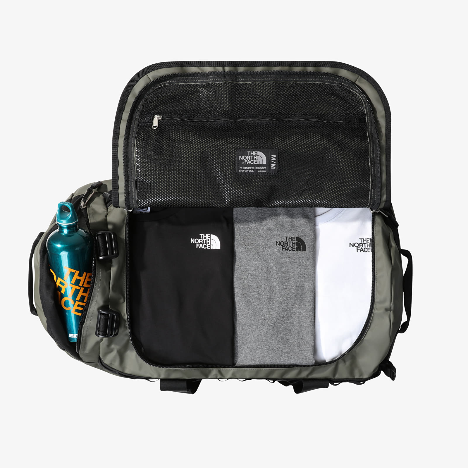 Camp duffel m new taupe green cheap