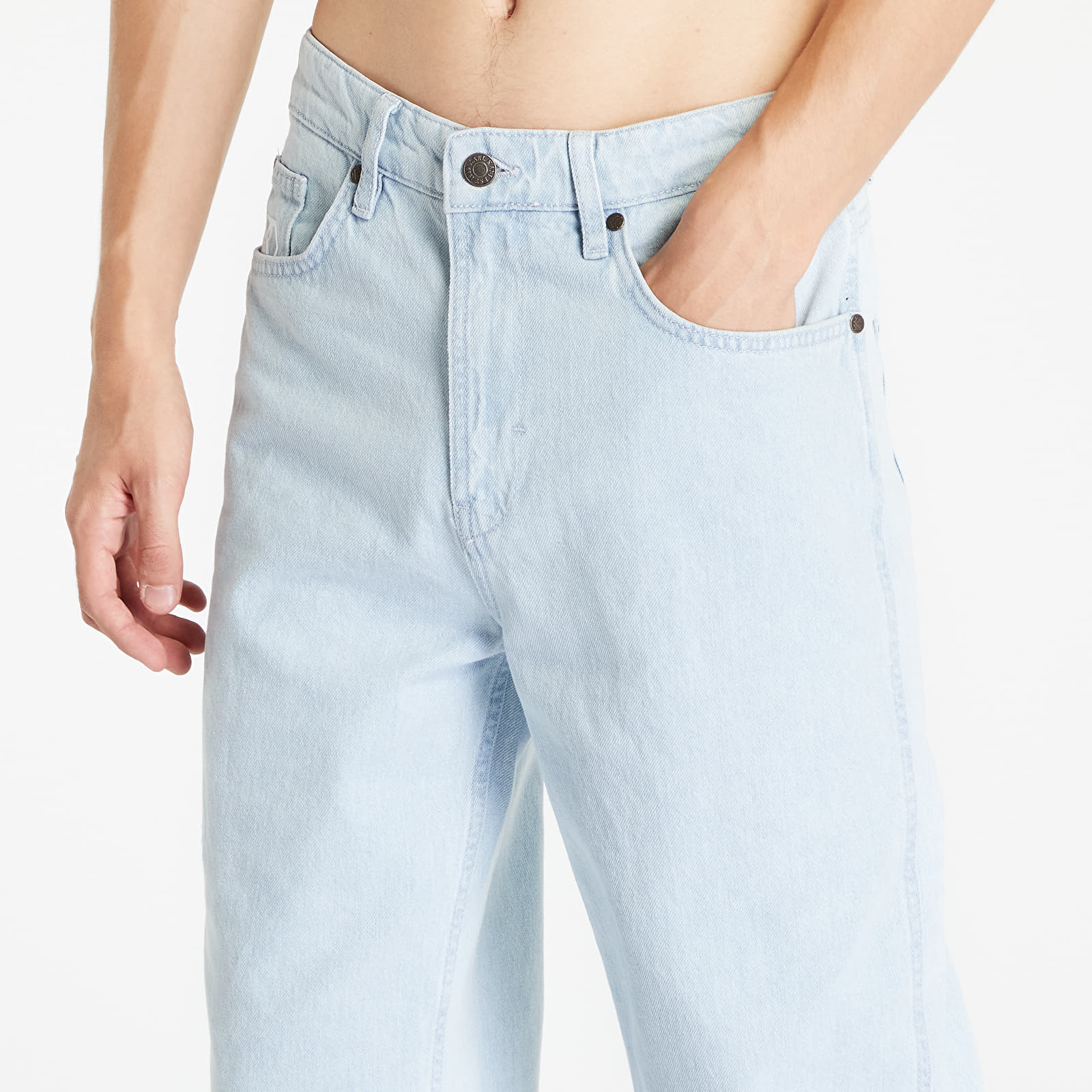 Jeans og bukser Karl Kani Small Signature Baggy Five Pocket Denim Bleached Blue