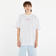 Karl Kani Small Signature Pinstripe Tee White/ Black