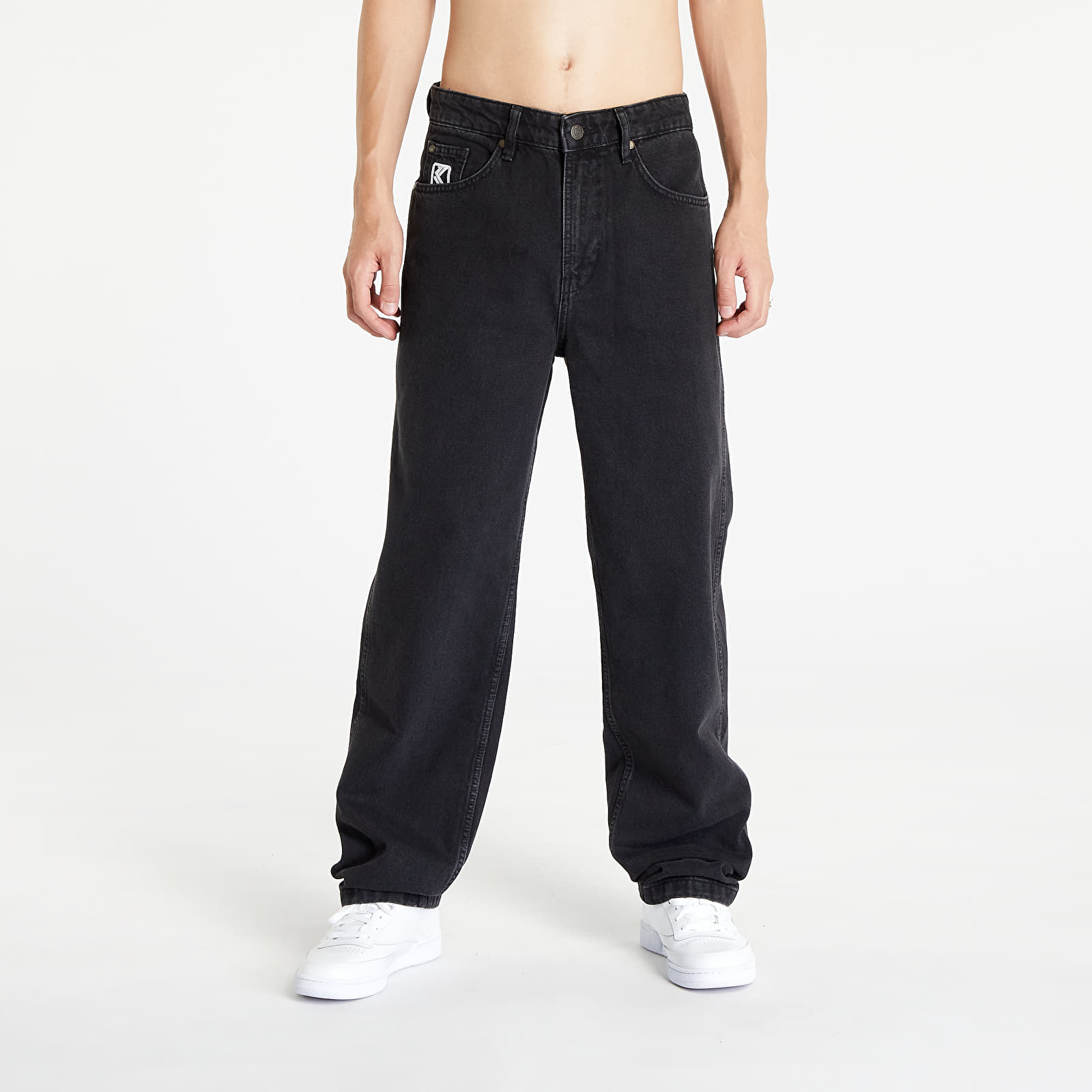 Jeansy Karl Kani Small Signature Baggy Five Pocket Denim Vintage Black