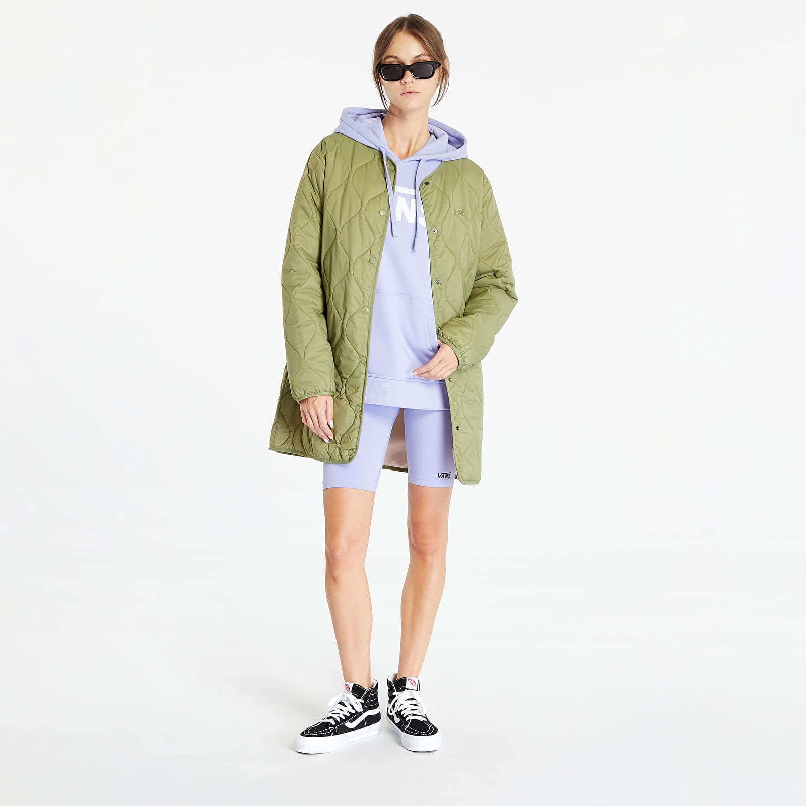 Vans windbreaker womens olive online