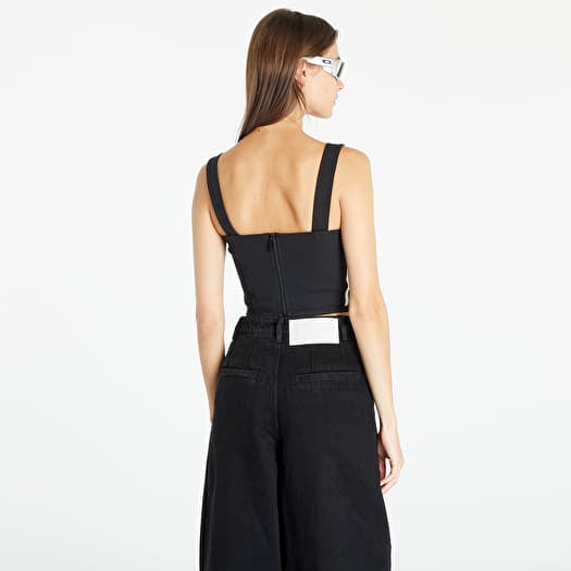 adidas Originals Rib Corset Tank Top Black | Queens