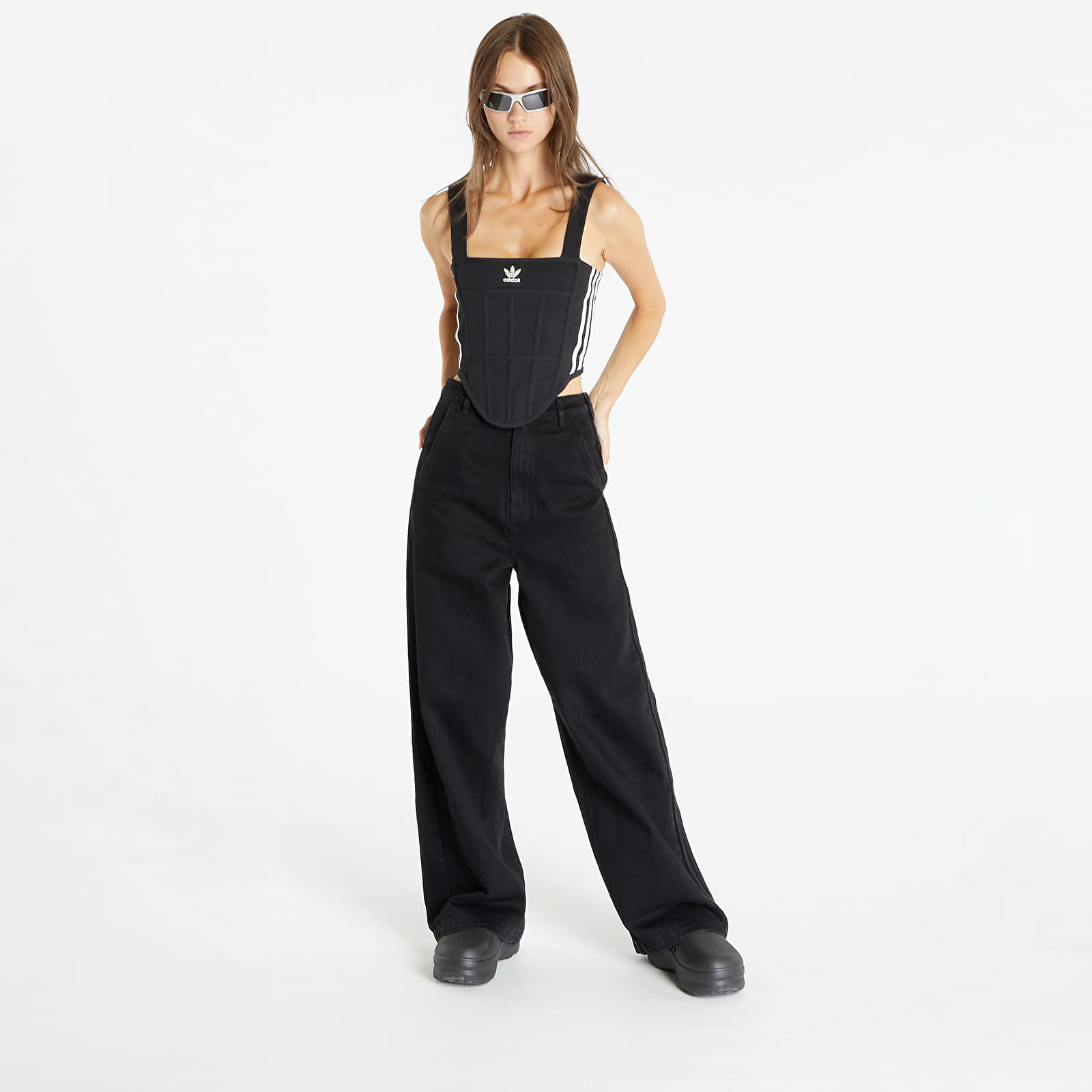 Tops adidas Originals Rib Corset Tank Top Black