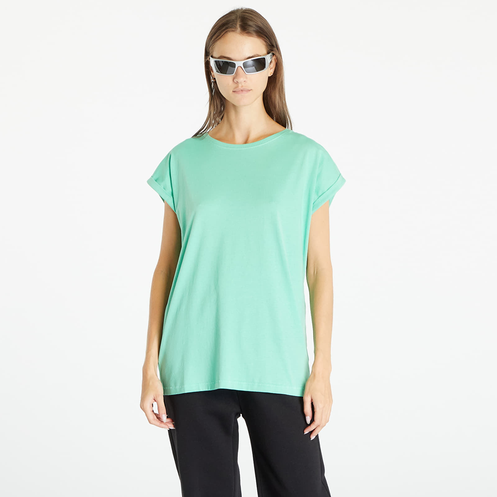 Marškinėliai Urban Classics Ladies Extended Shoulder Tee Fresh Seed