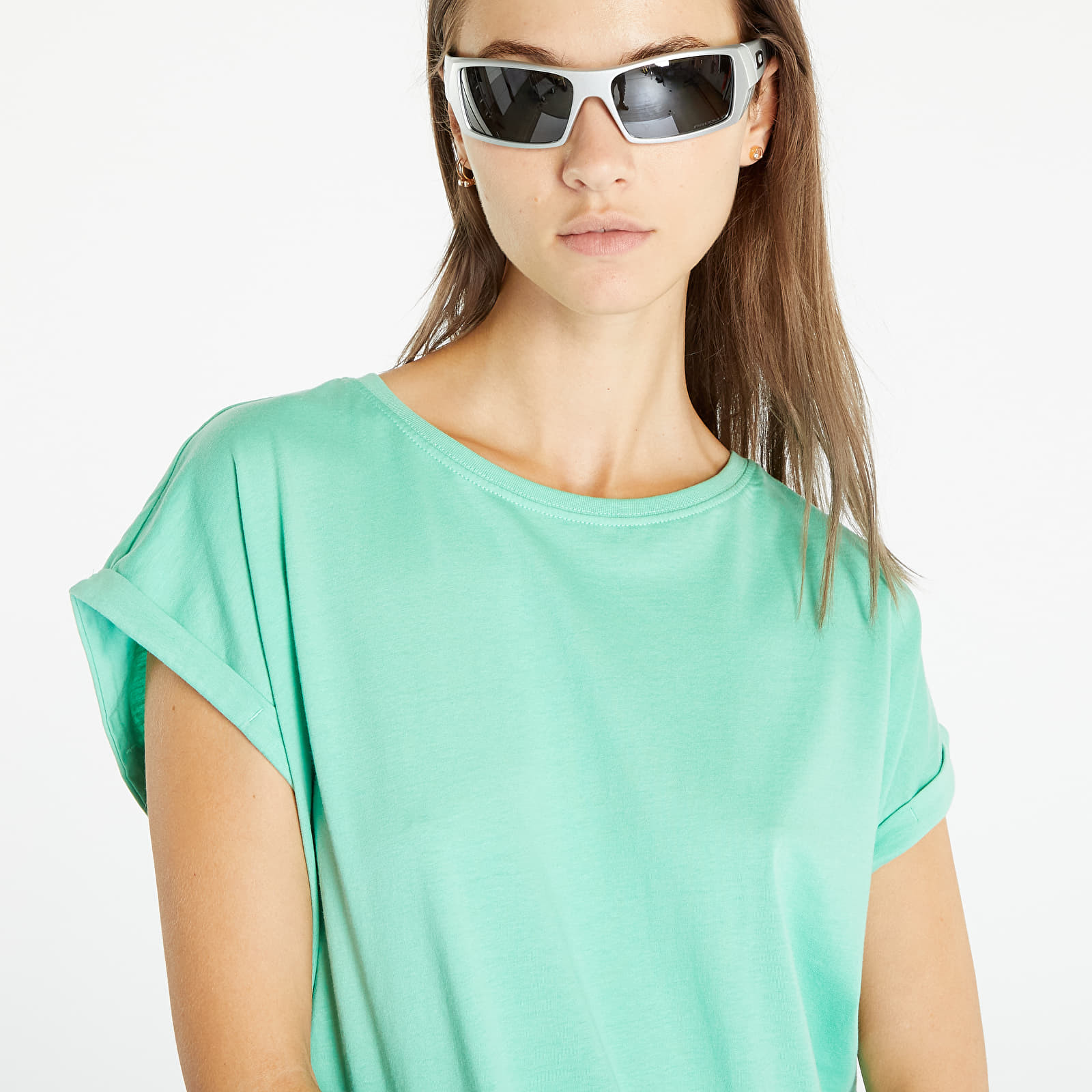 Marškinėliai Urban Classics Ladies Extended Shoulder Tee Fresh Seed