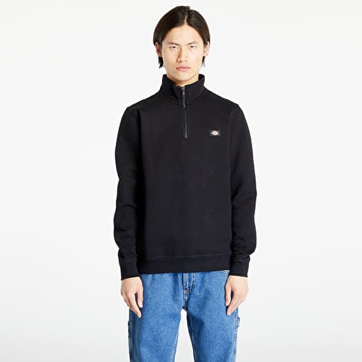 Kampsun Dickies Oakport Quarter Zip Sweatshirt Black