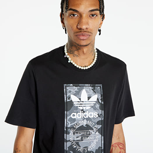T shirts adidas Originals Camo Tongue Tee Black Queens