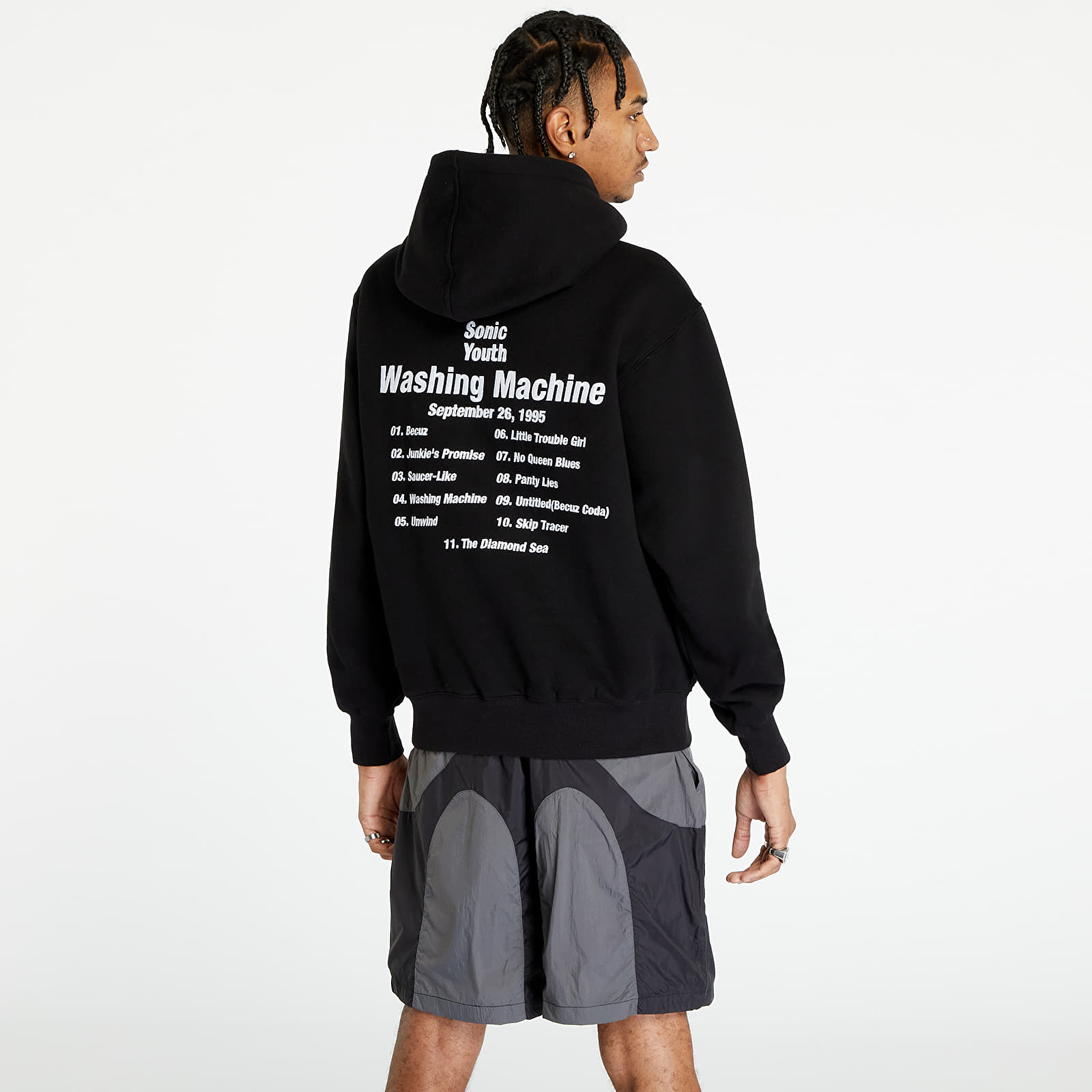 Mikiny PLEASURES x Sonic Youth Washing Machine Hoodie Black
