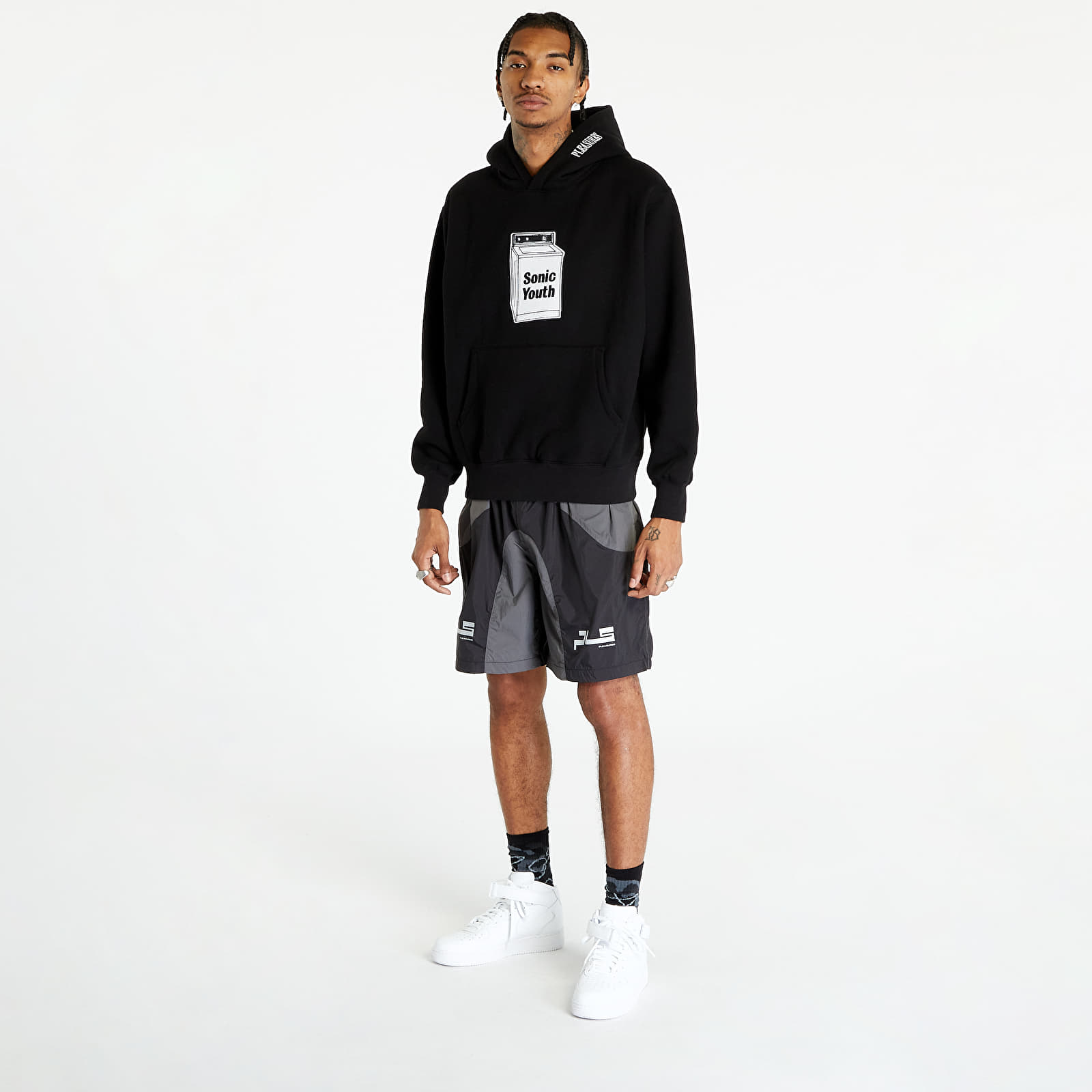 Mikiny PLEASURES x Sonic Youth Washing Machine Hoodie Black