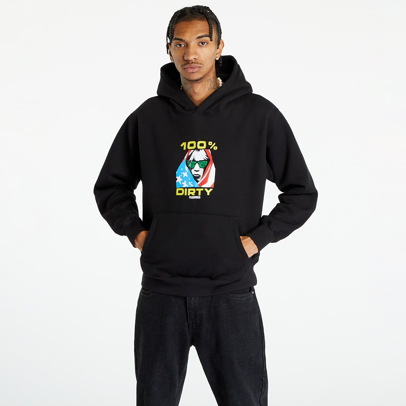 Sweatshirts PLEASURES Dirty Hoodie Black