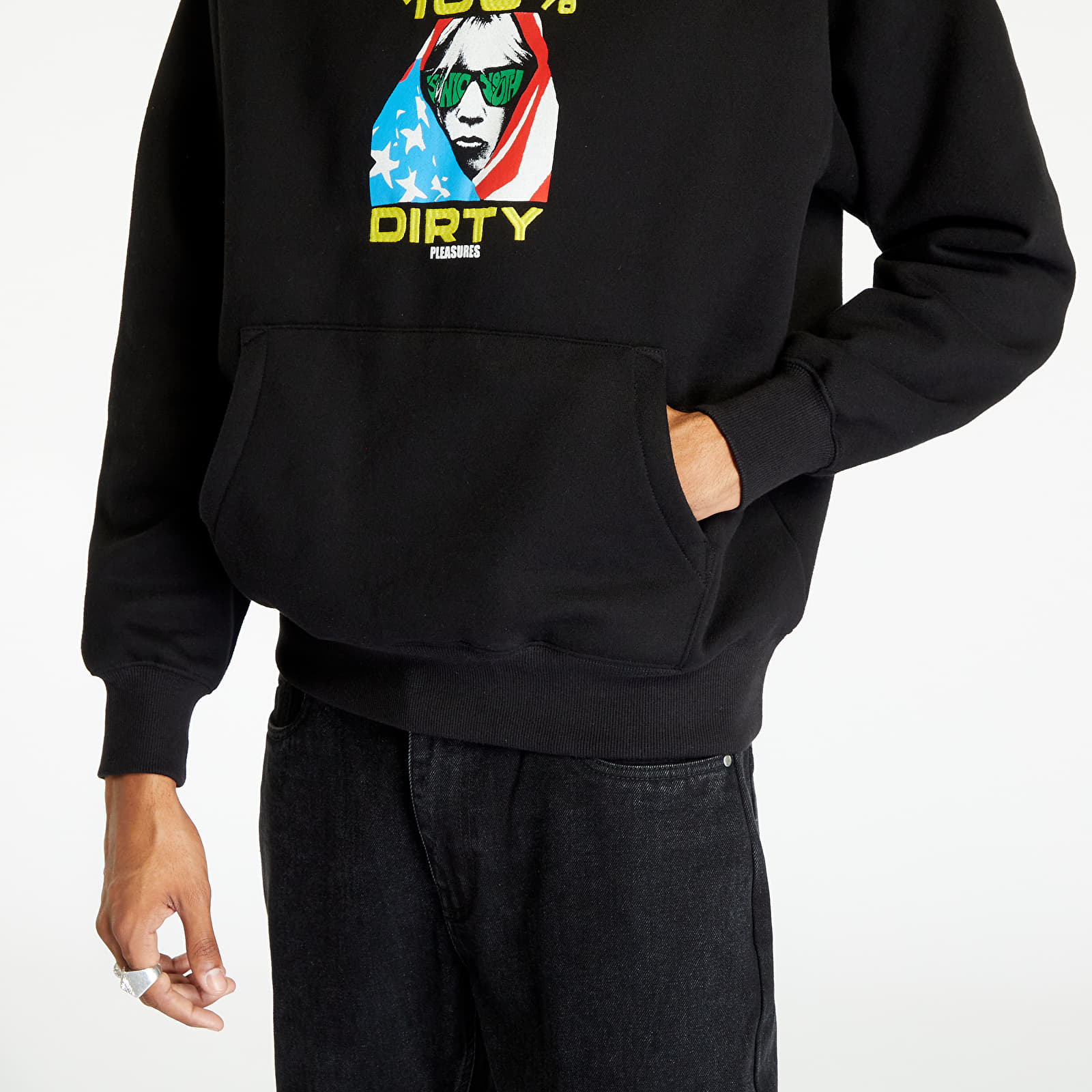 Sweatshirts PLEASURES Dirty Hoodie Black
