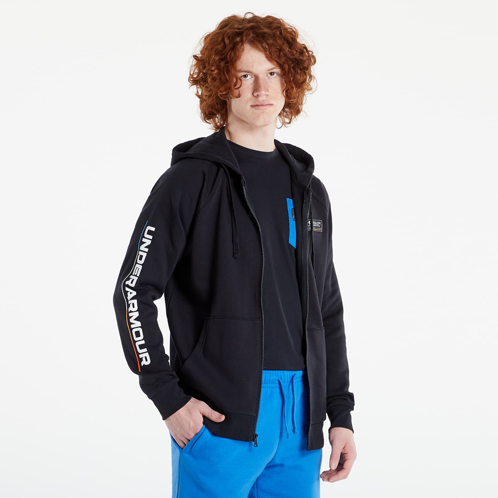 Регланы и толстовки Under Armour Under Armour Rival Fleece Chroma Fz Hd Black/ White