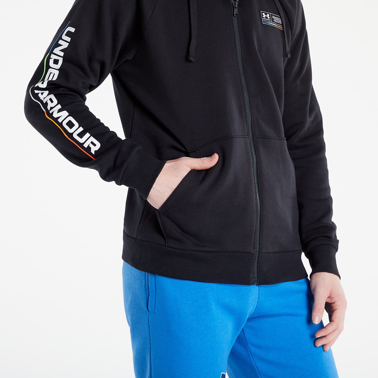 Регланы и толстовки Under Armour Under Armour Rival Fleece Chroma Fz Hd Black/ White