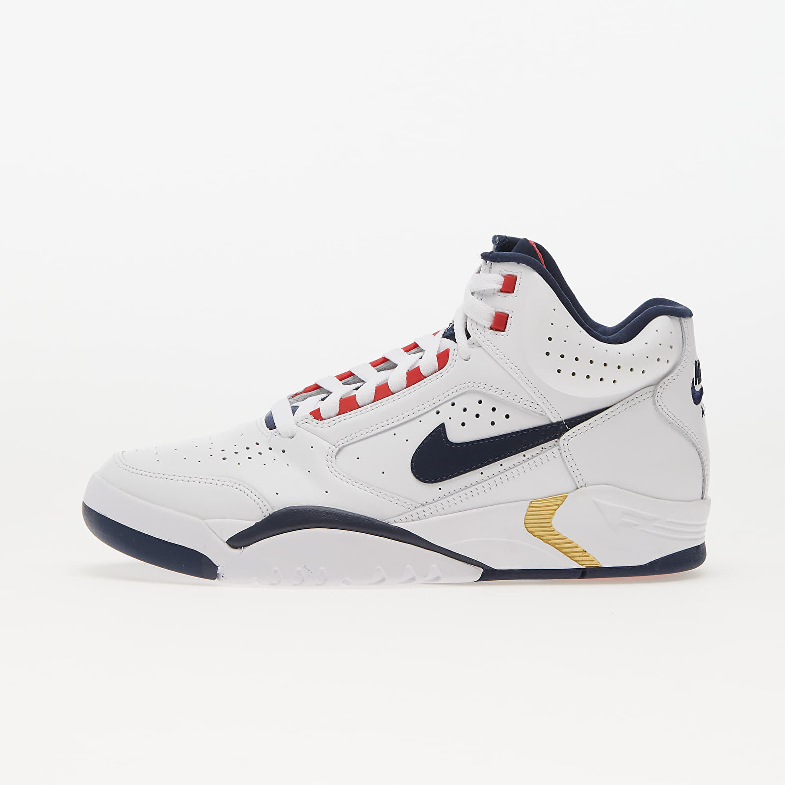 Men s sneakers and shoes Nike Air Flight Lite Mid White Midnight Navy University Red Queens