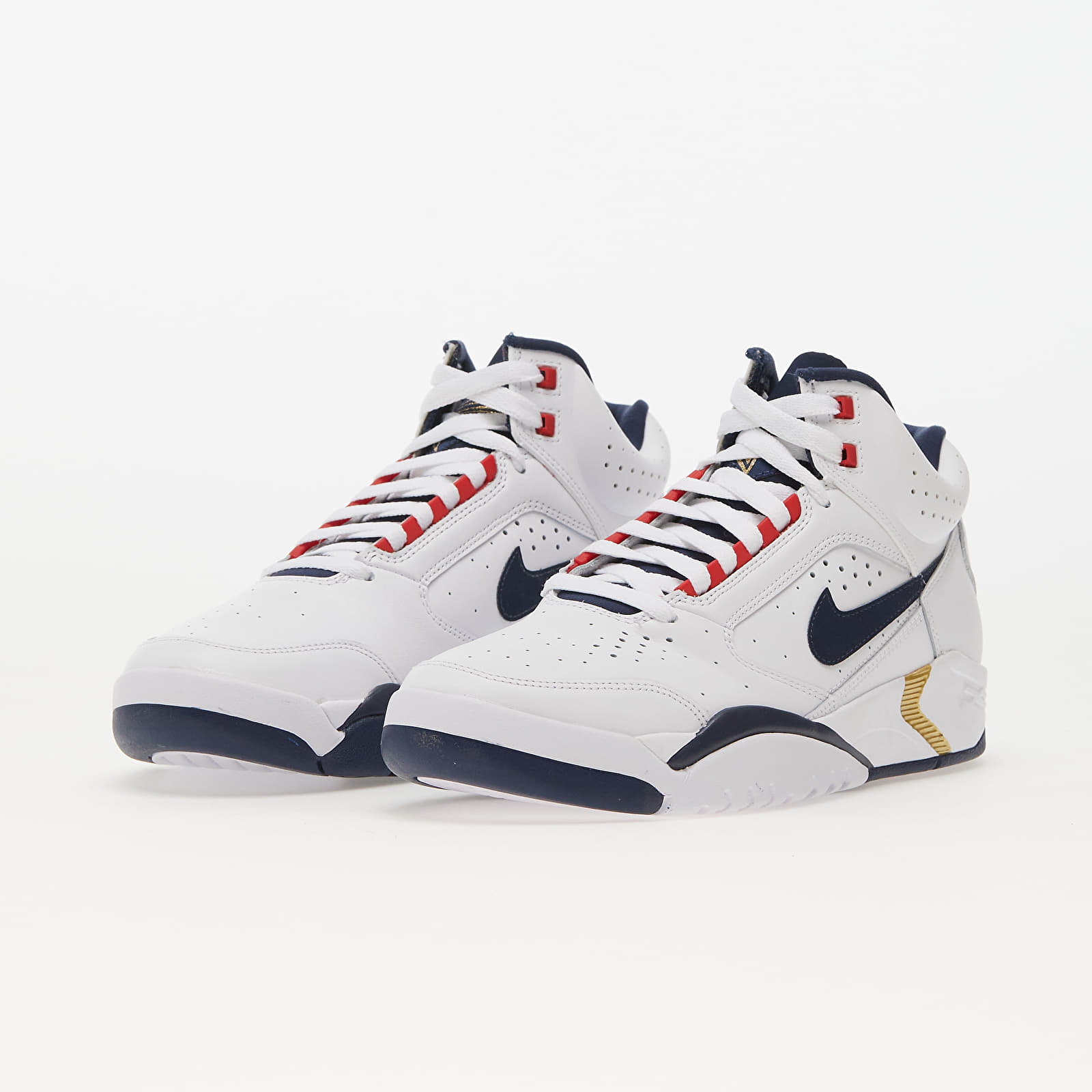 Pánské tenisky a boty Nike Air Flight Lite Mid White/ Midnight Navy-University Red