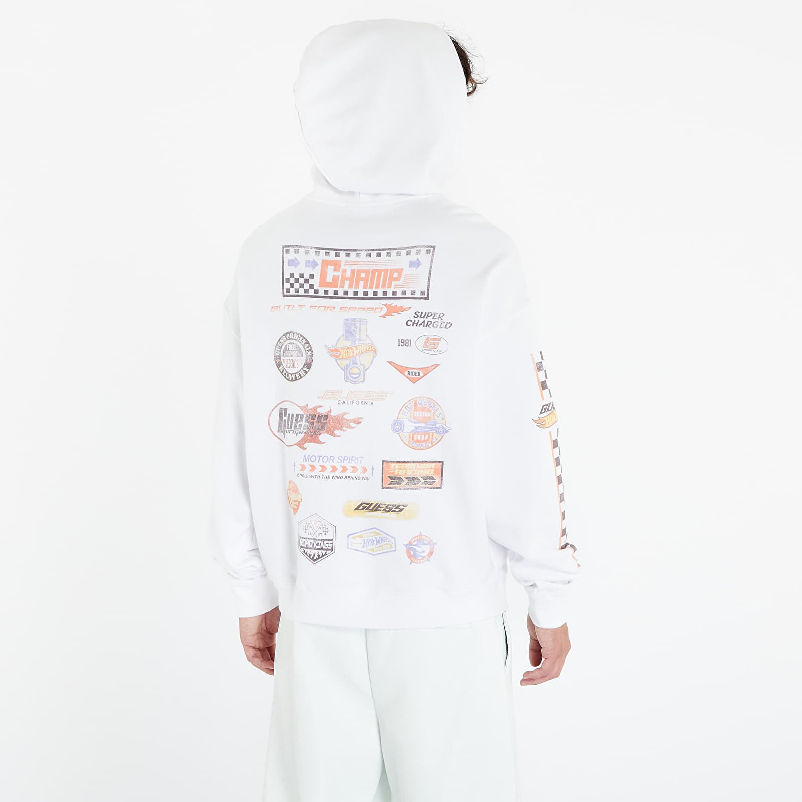 Толстовки та реглани GUESS Go Hot Wheels Hoodie Pure White