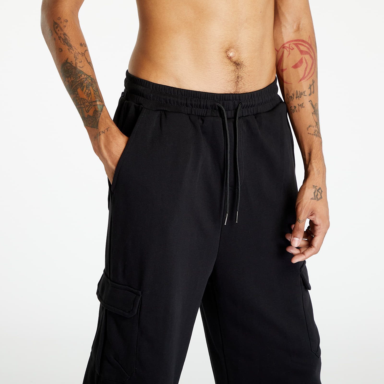 Trainingsbroeken Urban Classics 90‘s Cargo Sweatpants Black