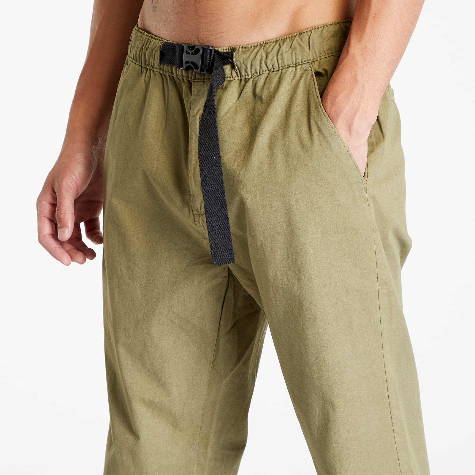 Pants Urban Classics Straight Leg Chino with Belt Tiniolive