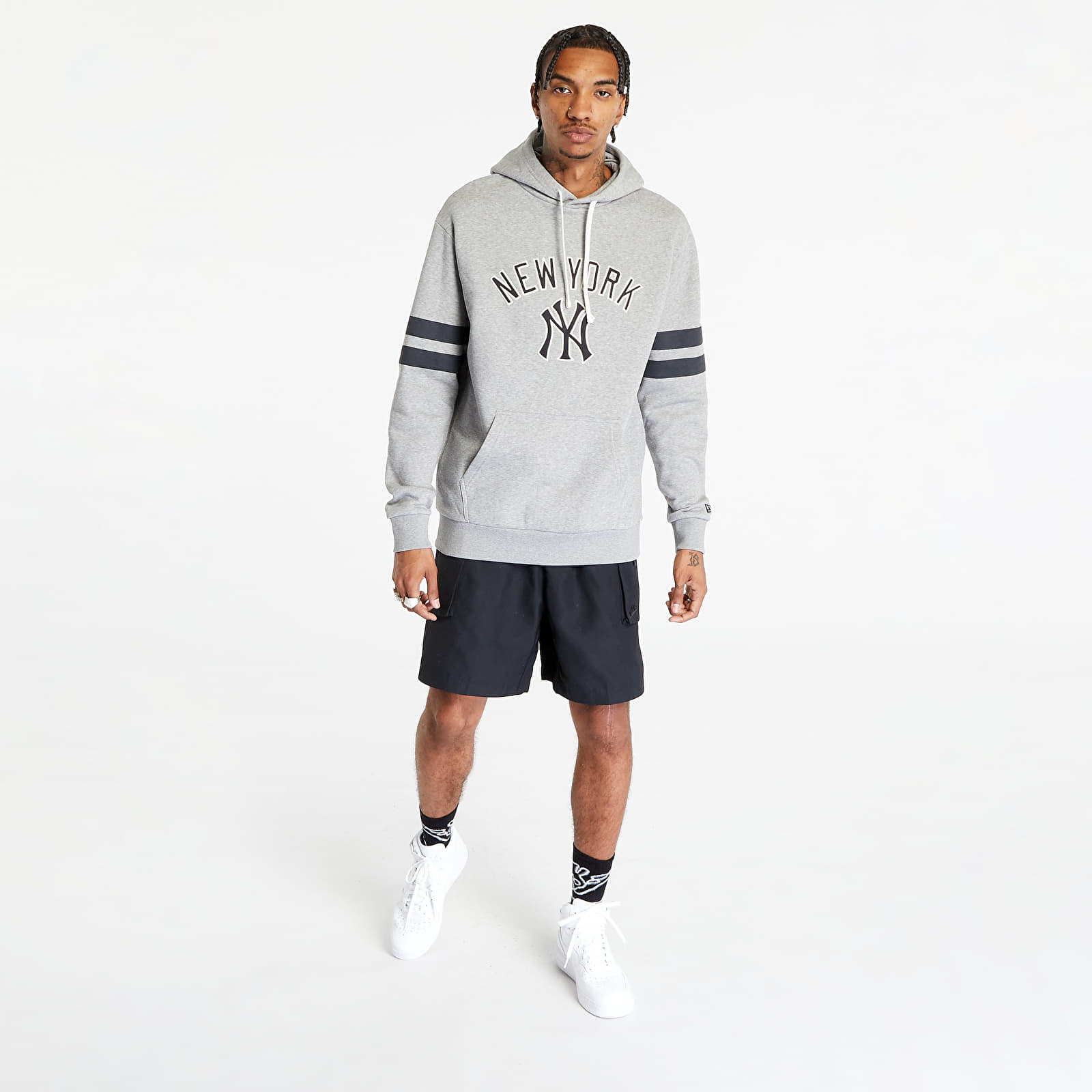 Sweatshirts New Era New York Yankees Mlb Lifestyle Oversized Hoody Grey Queens