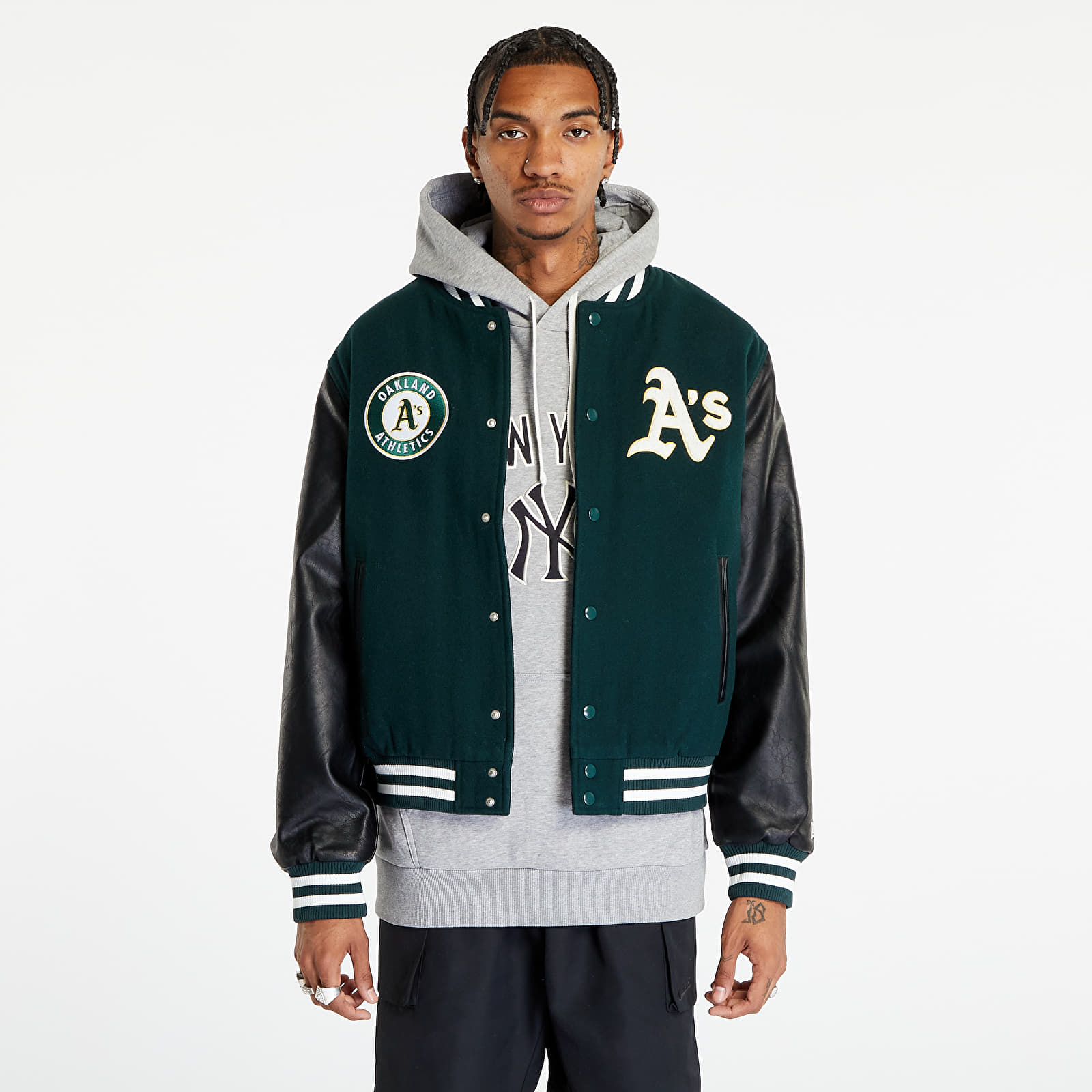 New Era Oakland Athletics Mlb Large Logo Varsity Jacket