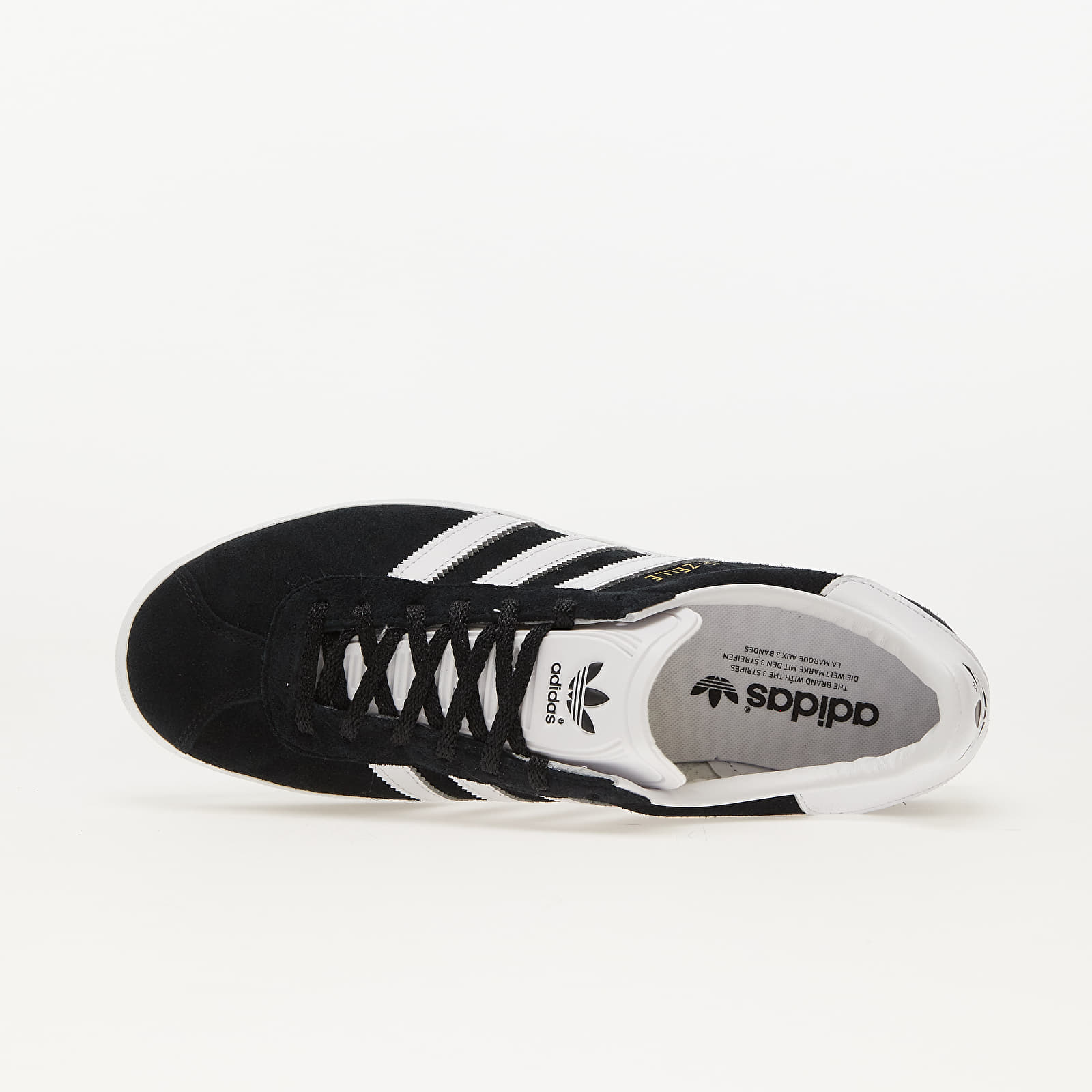 Vīriešu čības un apavi adidas Originals Gazelle 85 Core Black/ Ftw White/ Gold Metallic