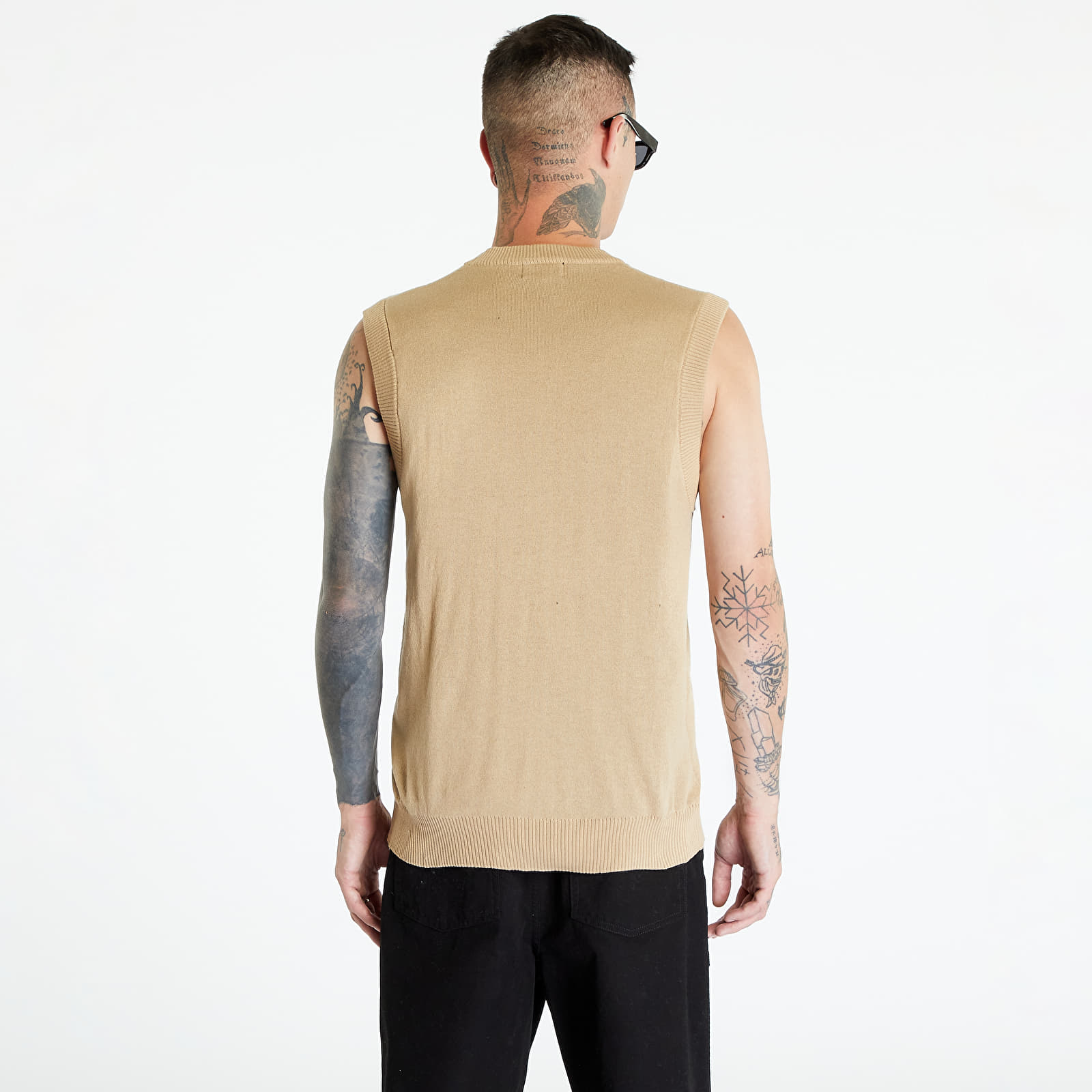 Sweaters RIPNDIP Shock Knit Sweater Vest Natural Queens