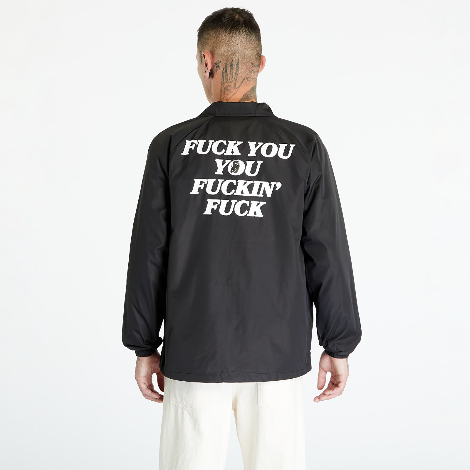 Geci RIPNDIP Fuckin Fuck Coaches Jacket Black
