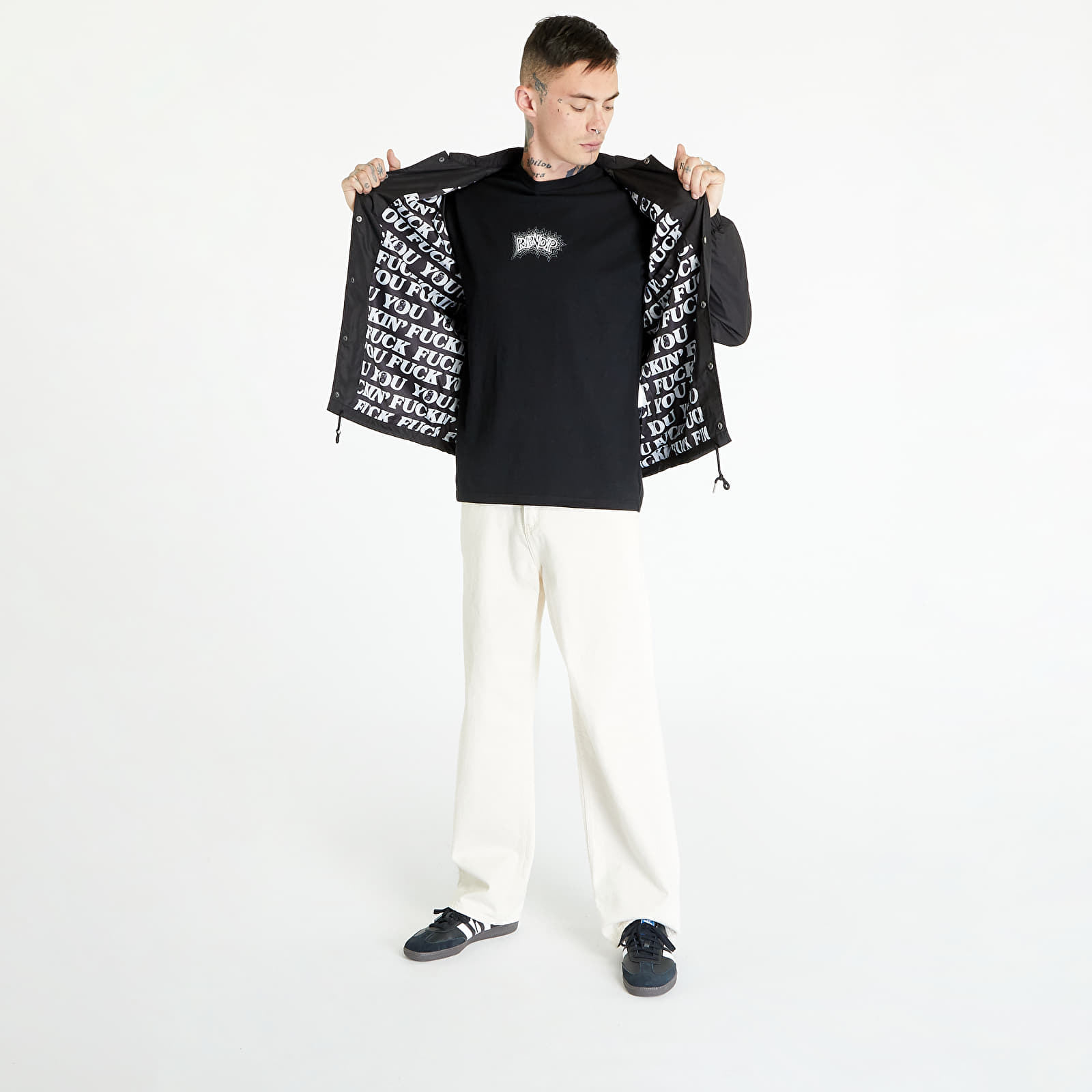 Geci RIPNDIP Fuckin Fuck Coaches Jacket Black