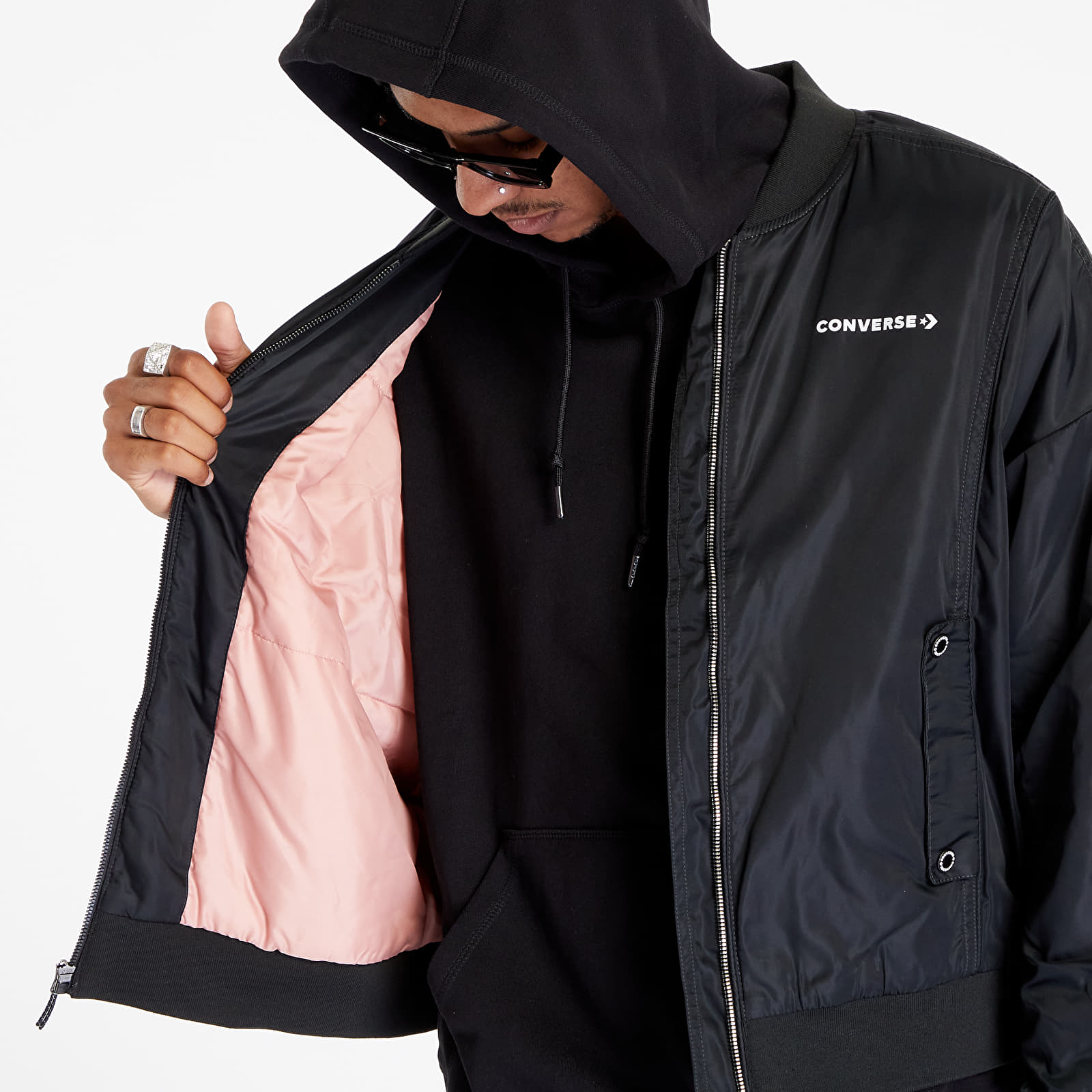Converse quilted bomber jacket shop