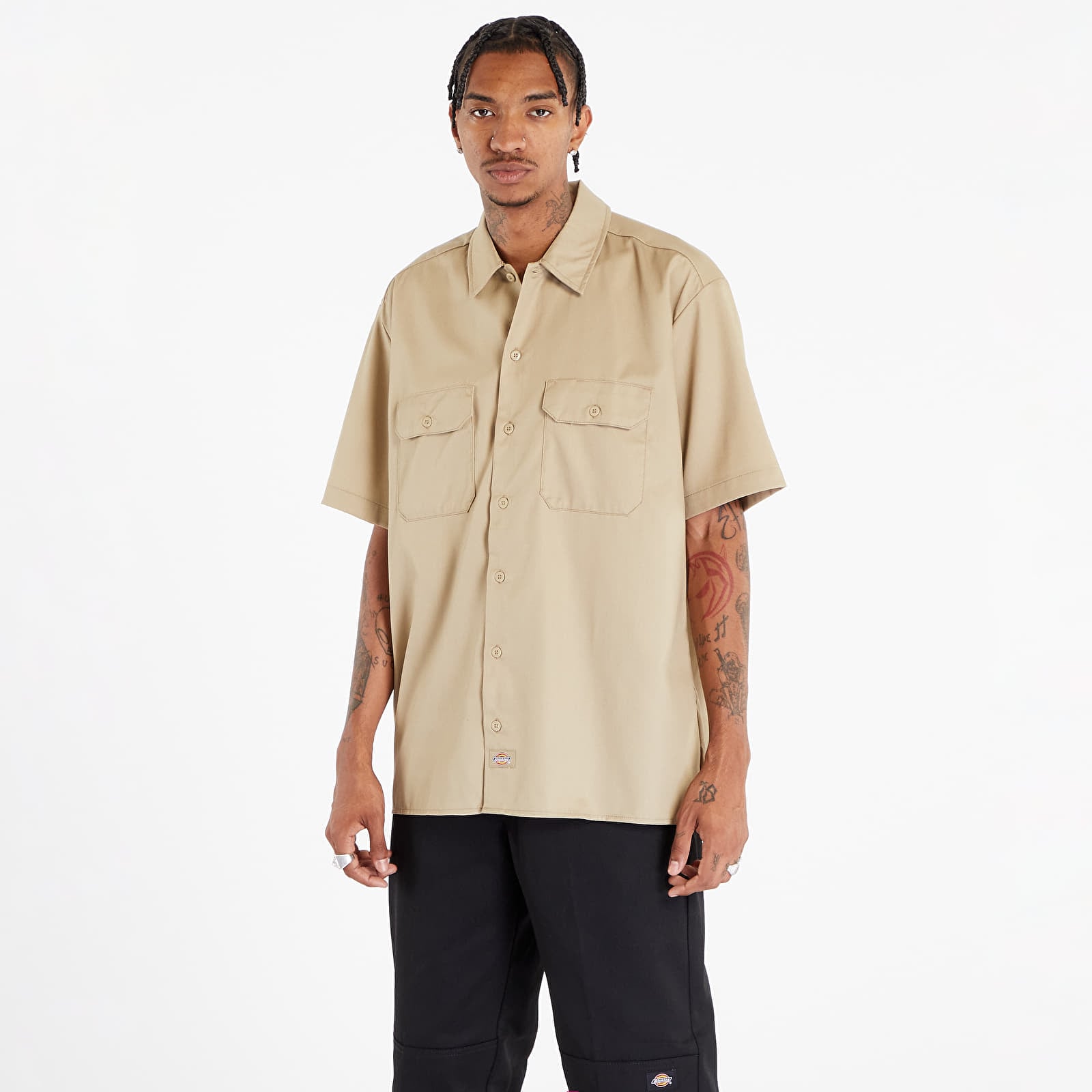 Риза Dickies Work Shirt Ss Rec Khaki S