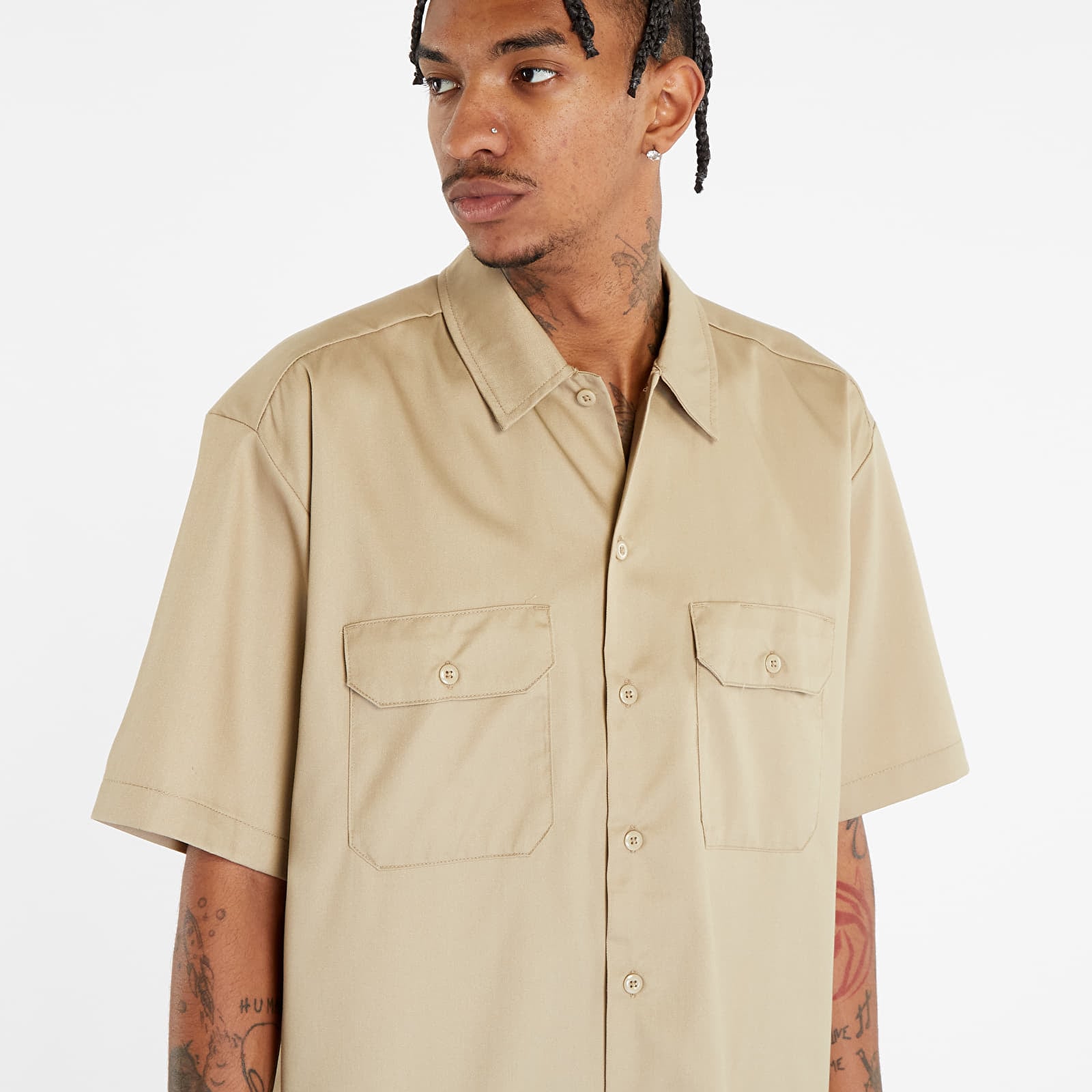 Košele Dickies Work Shirt Ss Rec Khaki