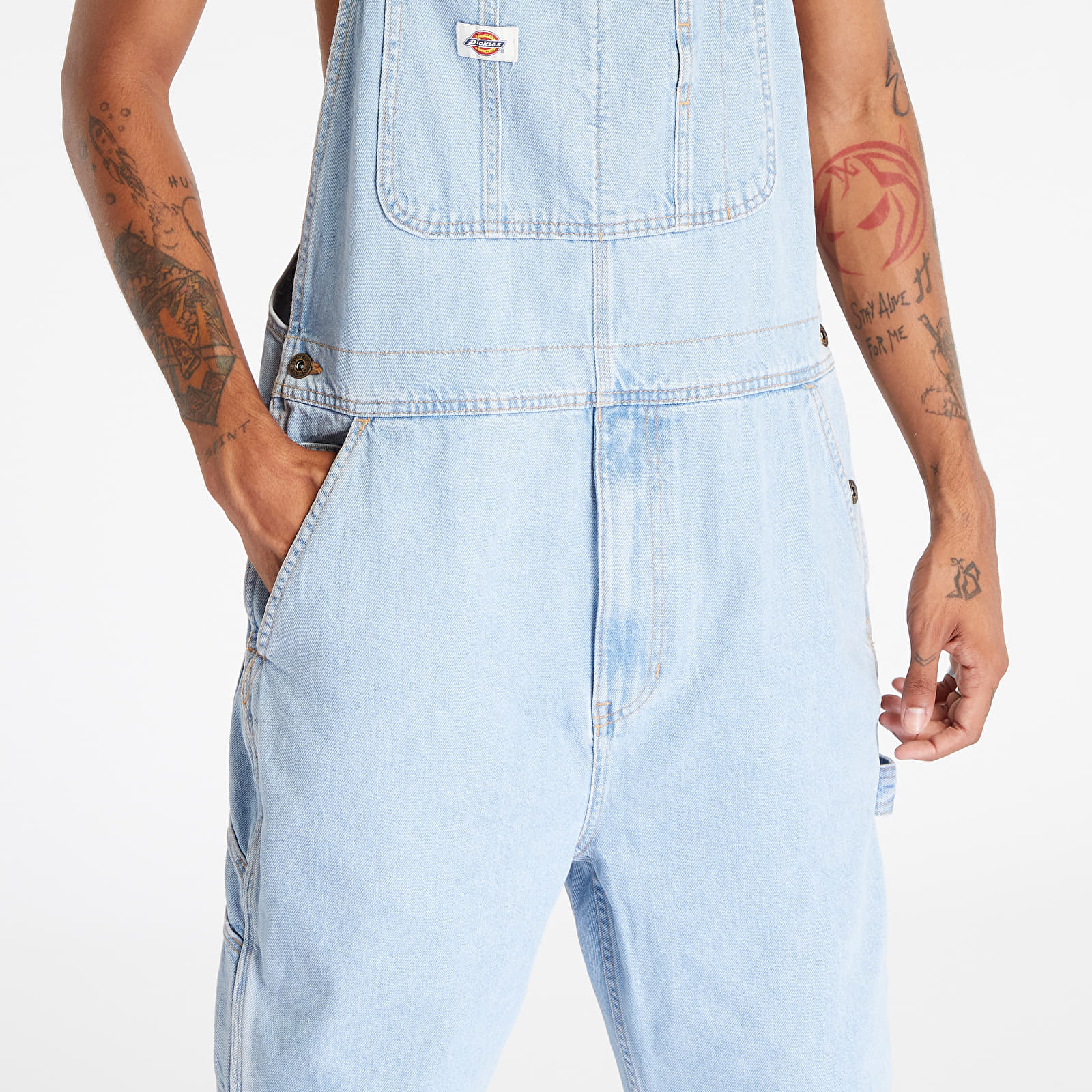 Jeans Dickies Classic Denm Bib Vintage Aged Blue