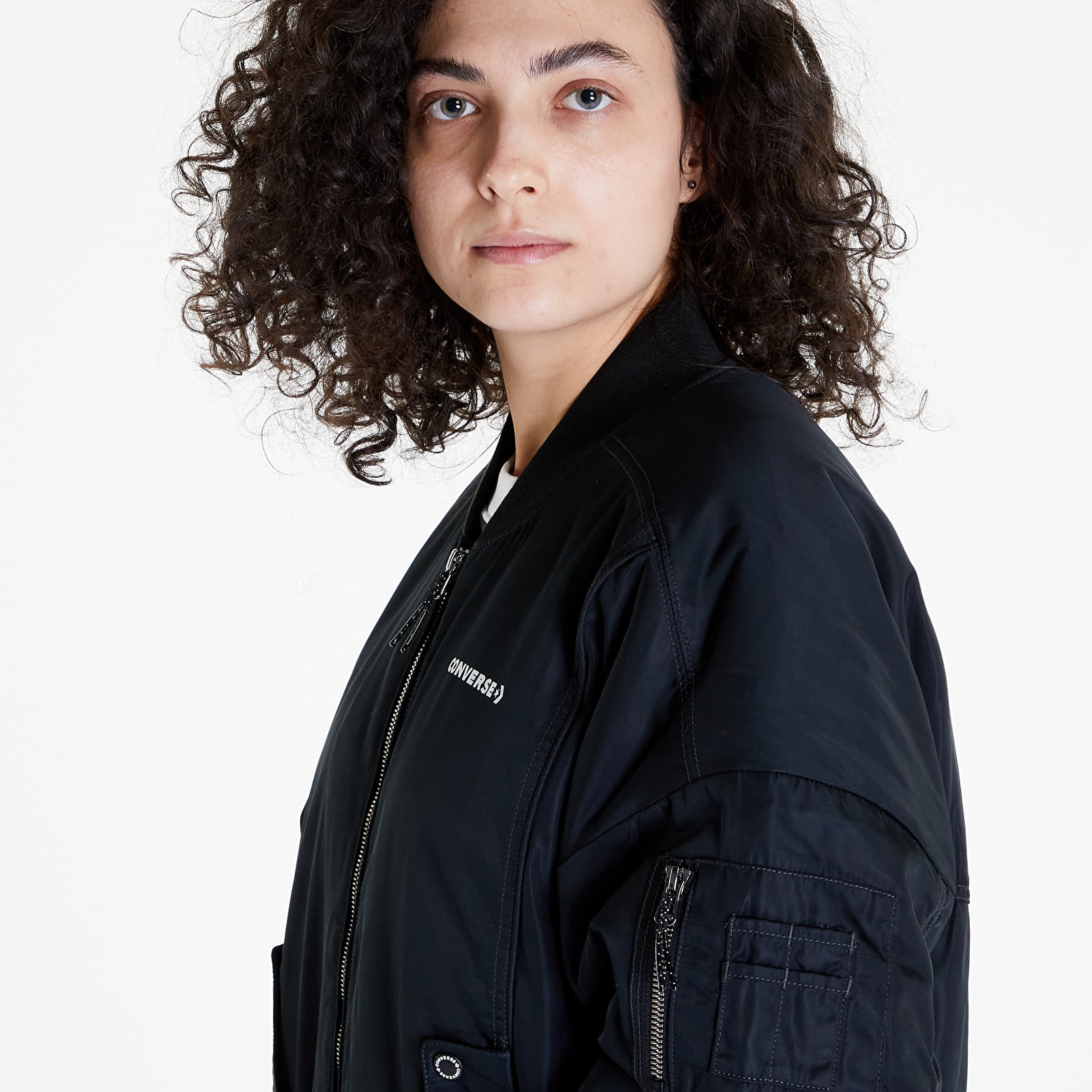 Kurtki Converse Padded Bomber Jacket Black