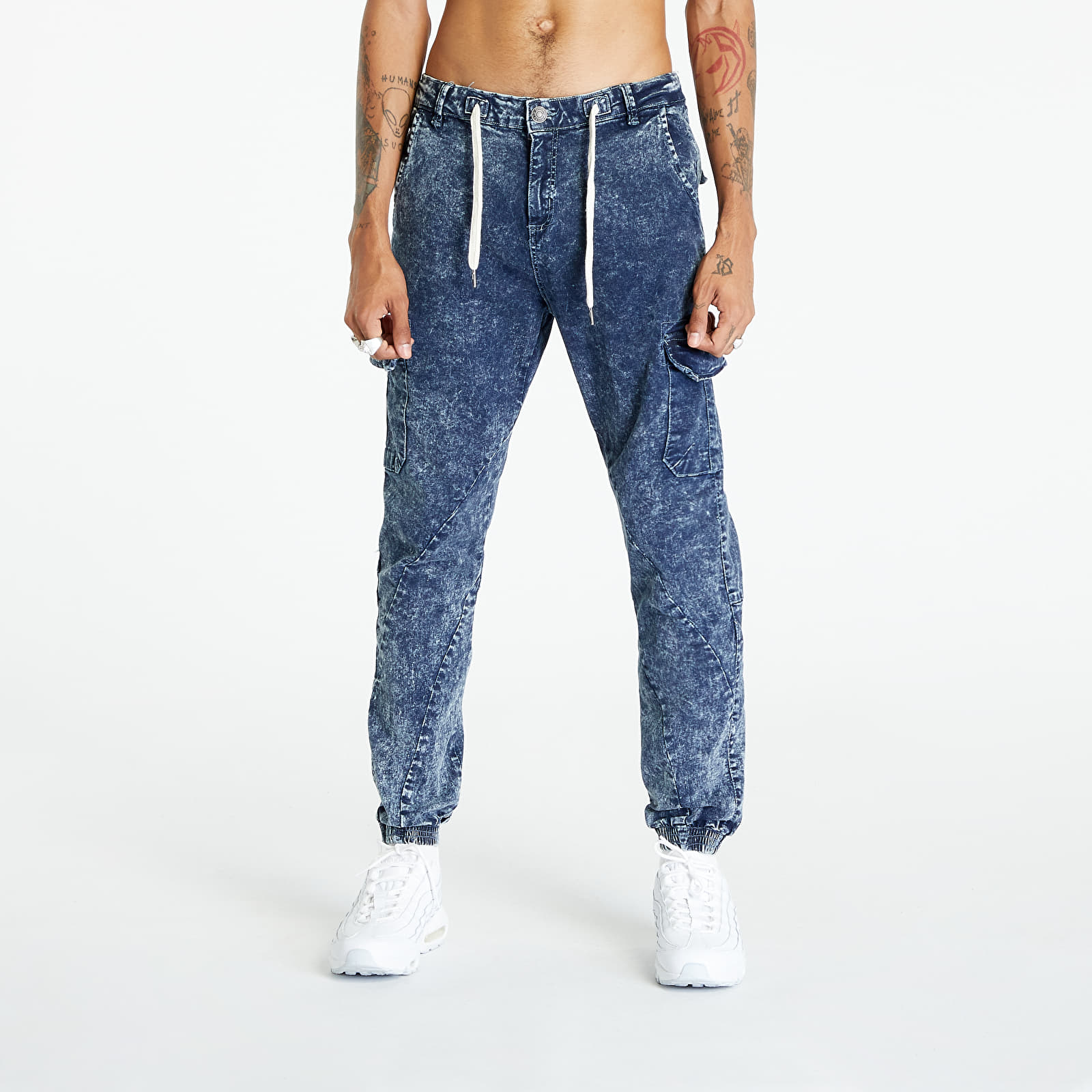 Acid wash cheap joggers mens