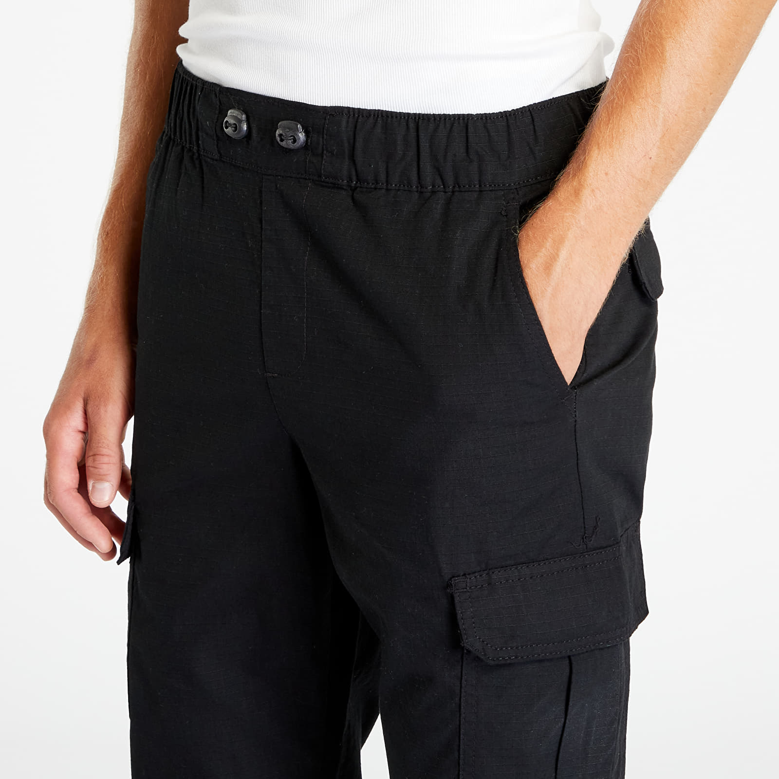 Džíny a kalhoty Urban Classics Ripstop Cargo Pants Black