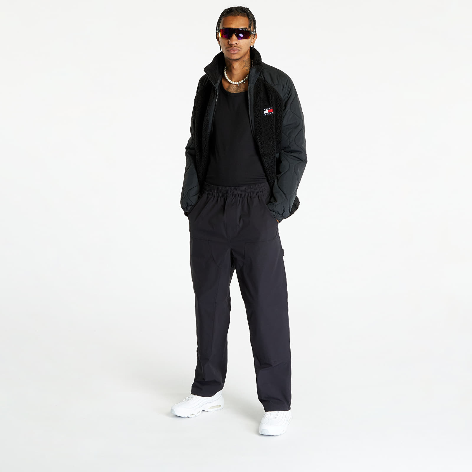 Jakas TOMMY JEANS Tjm Mix Media Sherpa Black