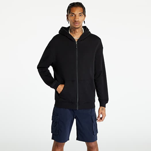 Pulóver Urban Classics Organic Full Zip Hoodie Black