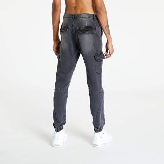 Denim jogging pants clearance